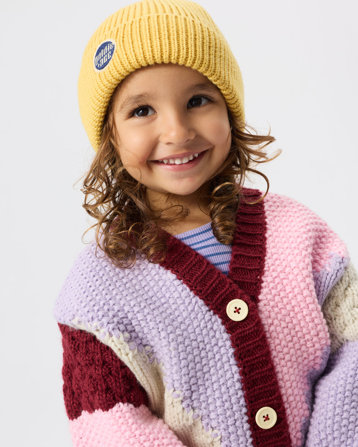 Goldie + Ace Colour Block Knit Cardigan