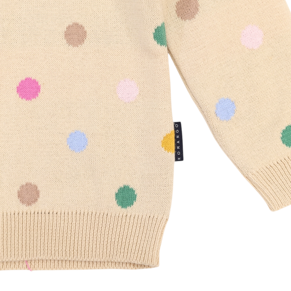 Korango Polkadot Sweater - Beige