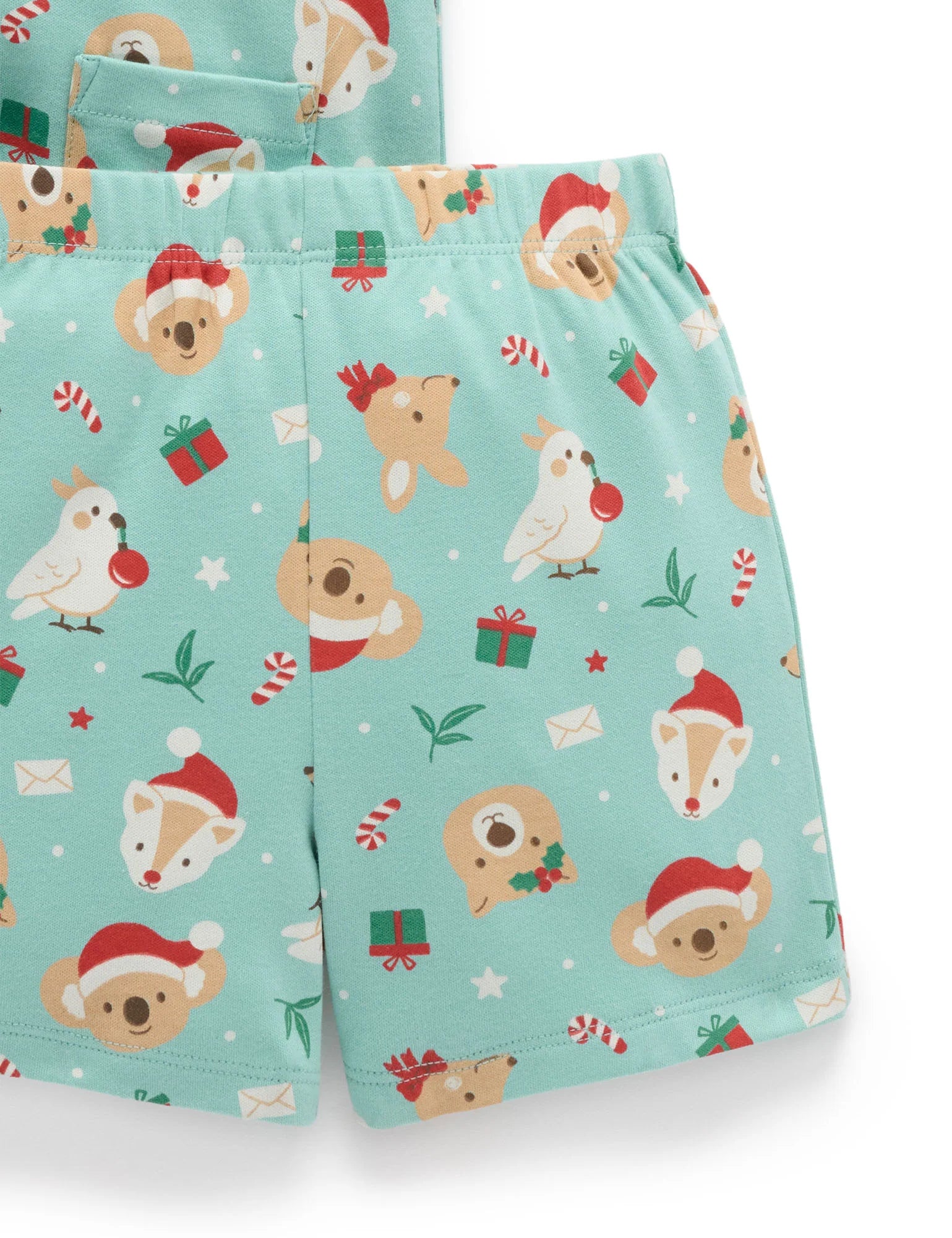 Purebaby Festive Friends Button Up PJ Set