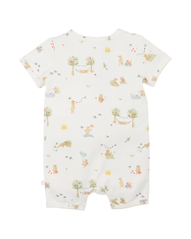 Bebe Bear Organic Short Sleeve Growsuit
