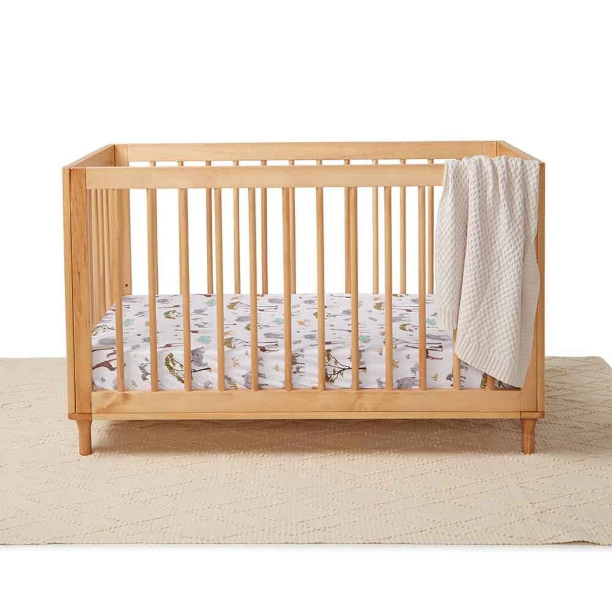 Safari - Snuggle Hunny Fitted Cot Sheet