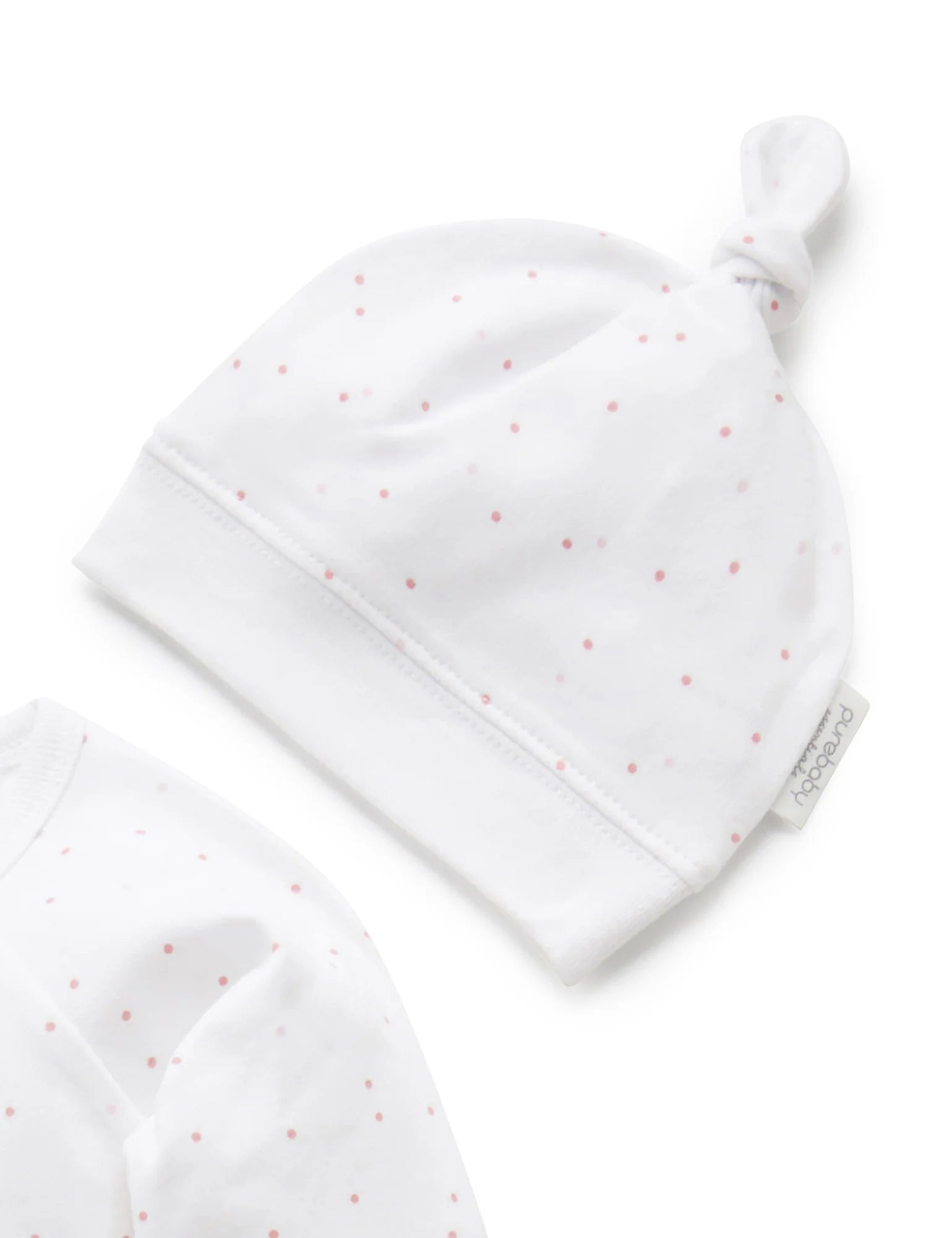 Purebaby Pale Pink Spot 3 Piece Set