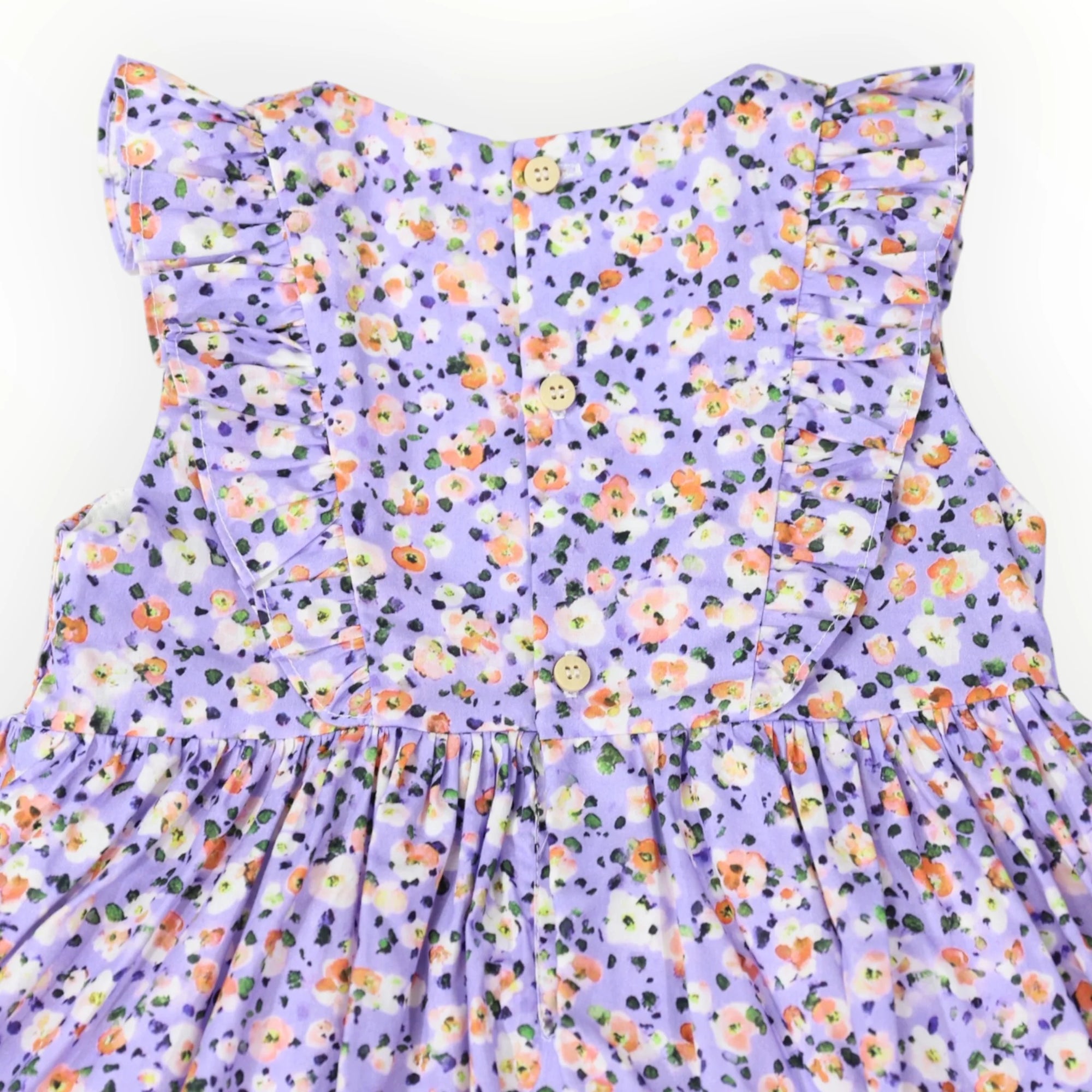 Floral Smocked Dress - Lilac