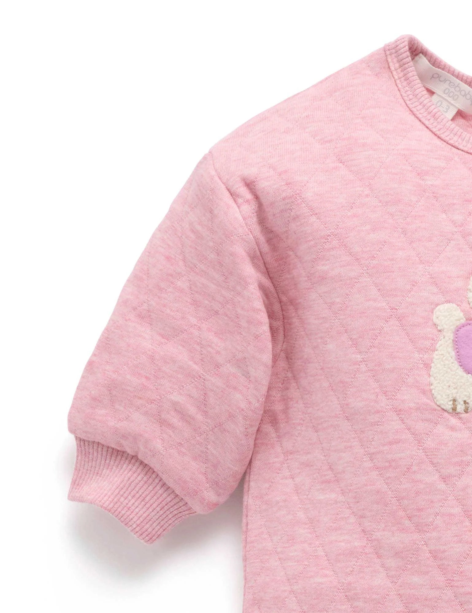 Doggy Quilted Track Growsuit - Petunia Melange