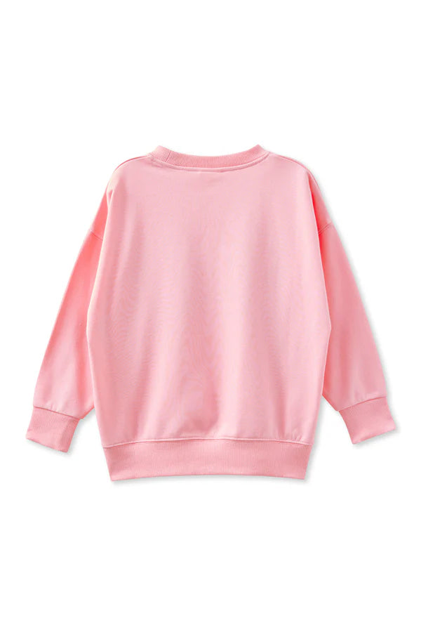 Milky Dancing Ponies Sweat - Rose Pink