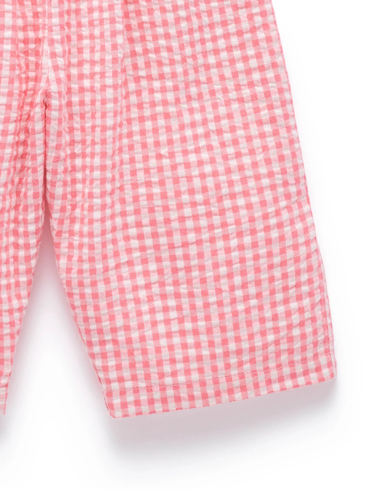 Gingham Baggy Pants - Pomegranate Gingham