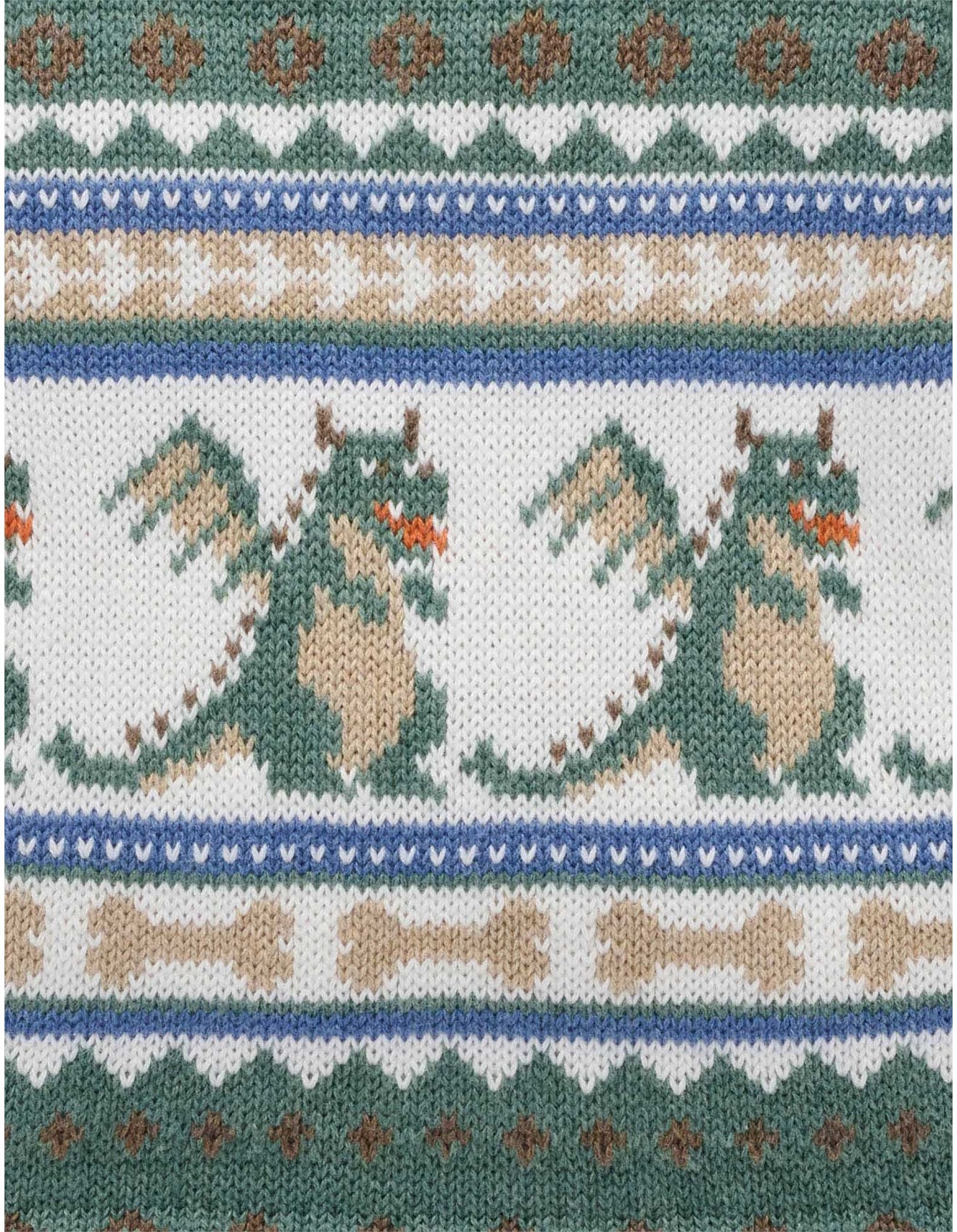 Purebaby Dragon Fairisle Jumper - Dragon Jacquard