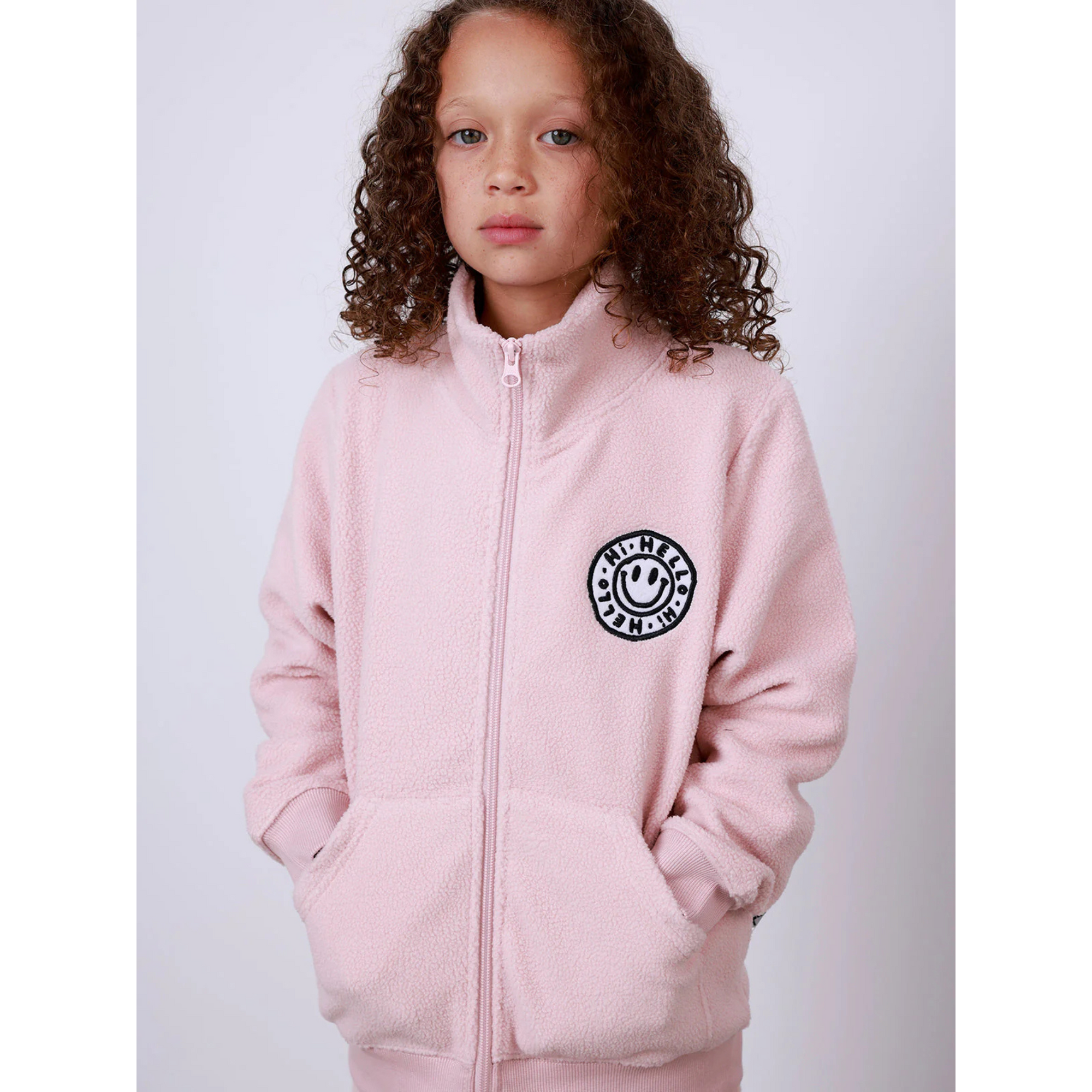 Minti Happy Teddy Zip Up - Blush
