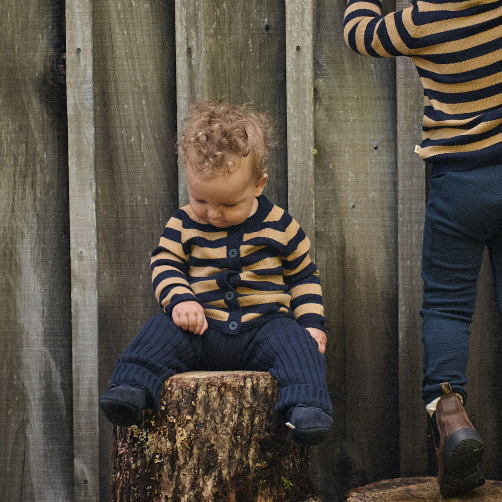 Nature Baby Lou Pants Cotton Knit - Navy