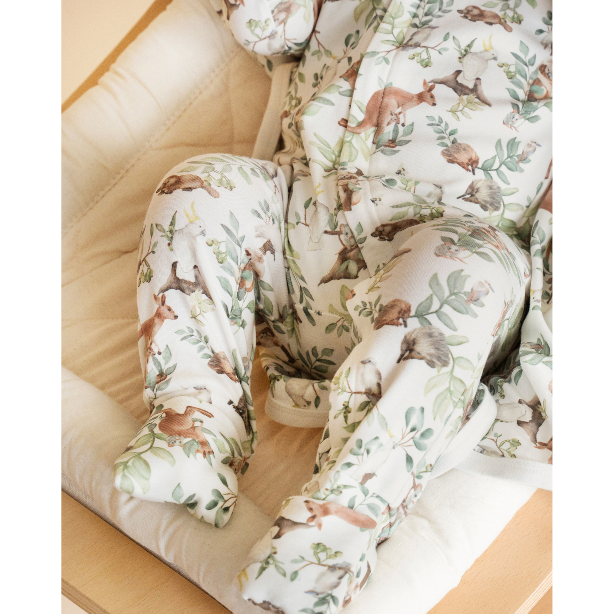 Bebe Charlie organic ls zipsuit - Charlie print