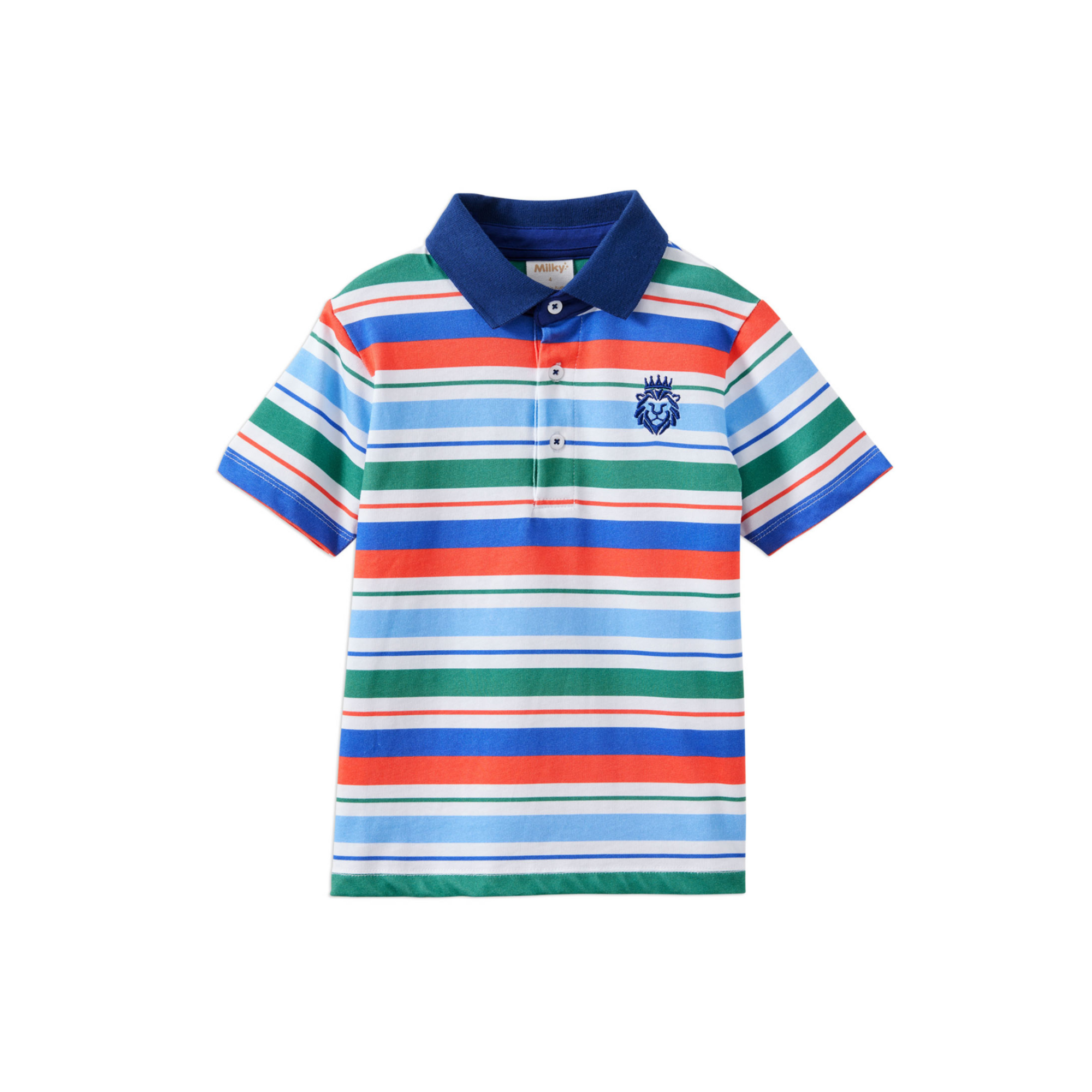 Milky Club Stripe Polo Shirt