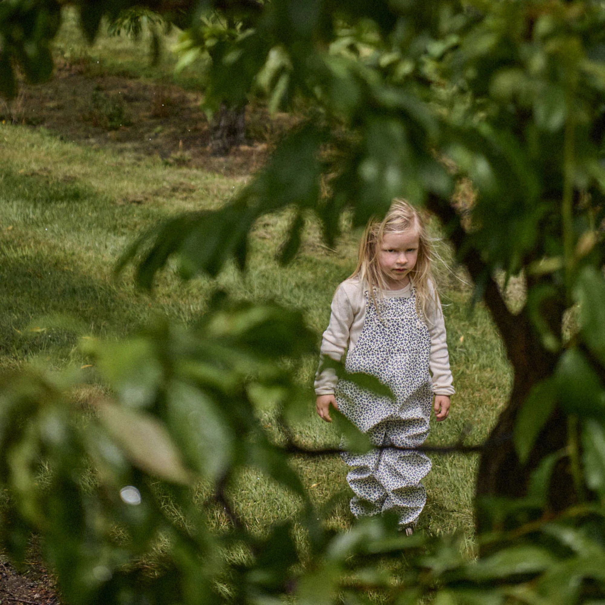 Nature Baby Splash Overalls - Briarwood Heron Print