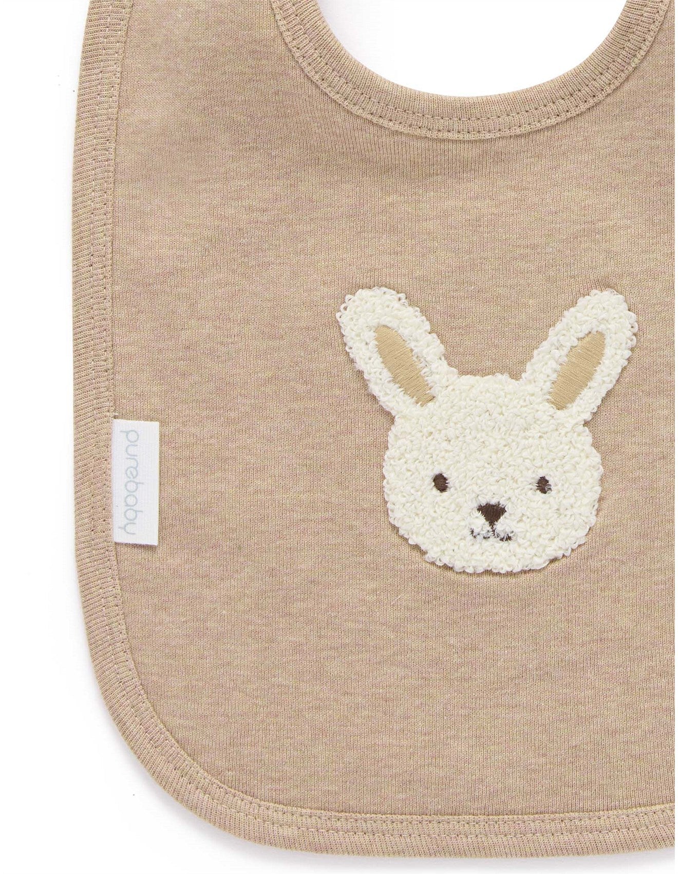 Purebaby Bunny Bib - Mushroom