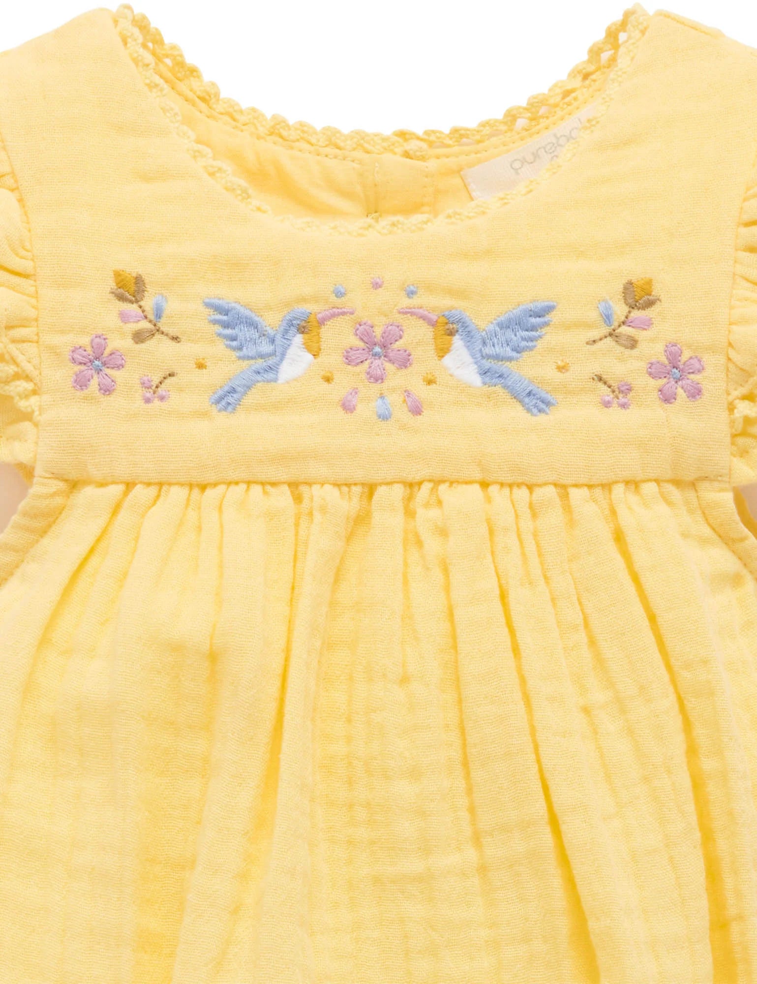 Purebaby Embroidered Bodysuit