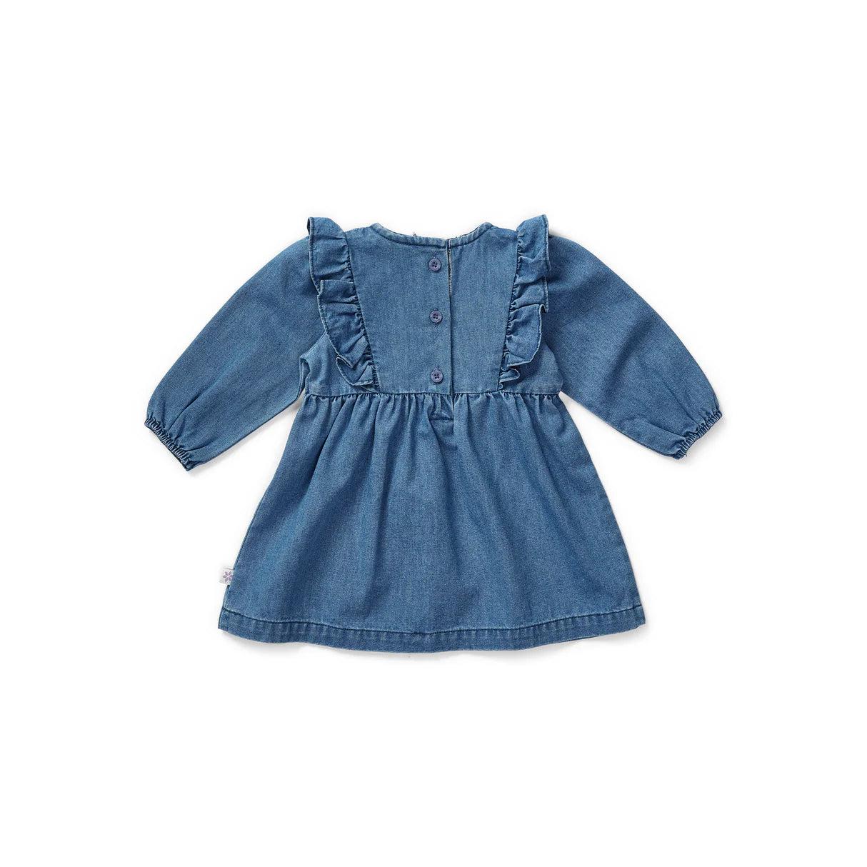Marquise Floral Embroidered Chambray Dress