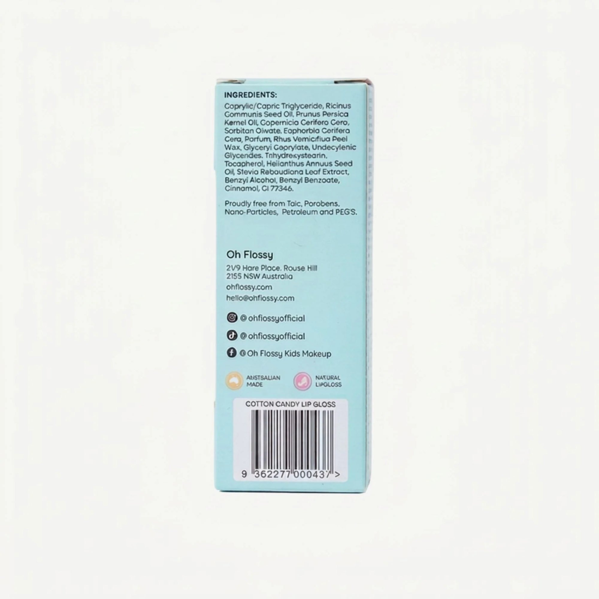 Oh Flossy Individual Natural Lip Gloss Cotton Candy