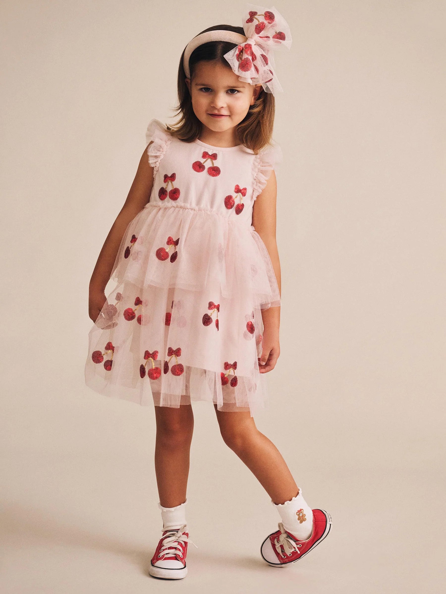 Huxbaby - Sequin Cherry Pie Tulle Dress