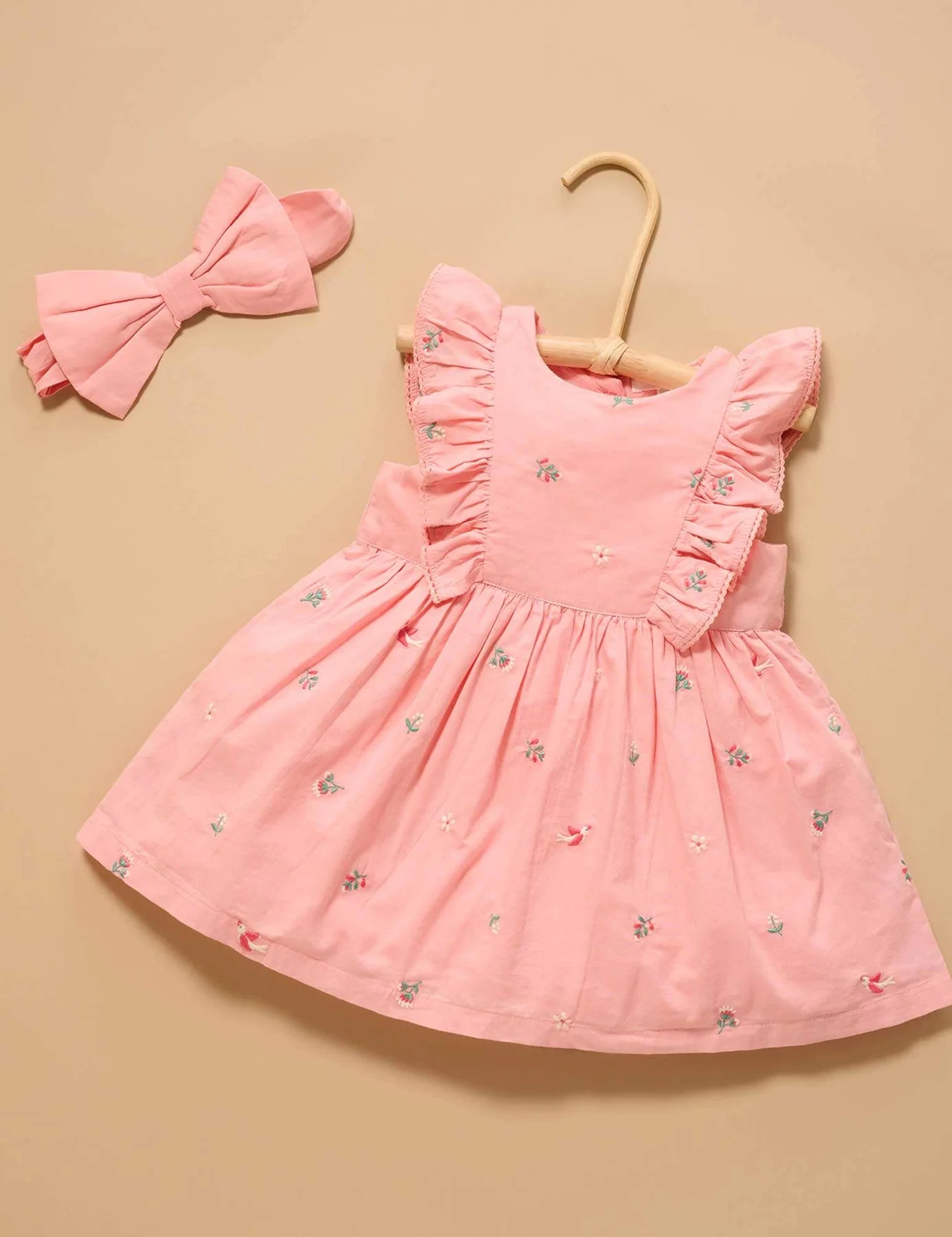 Purebaby Broderie Dress - Swallow Broderie