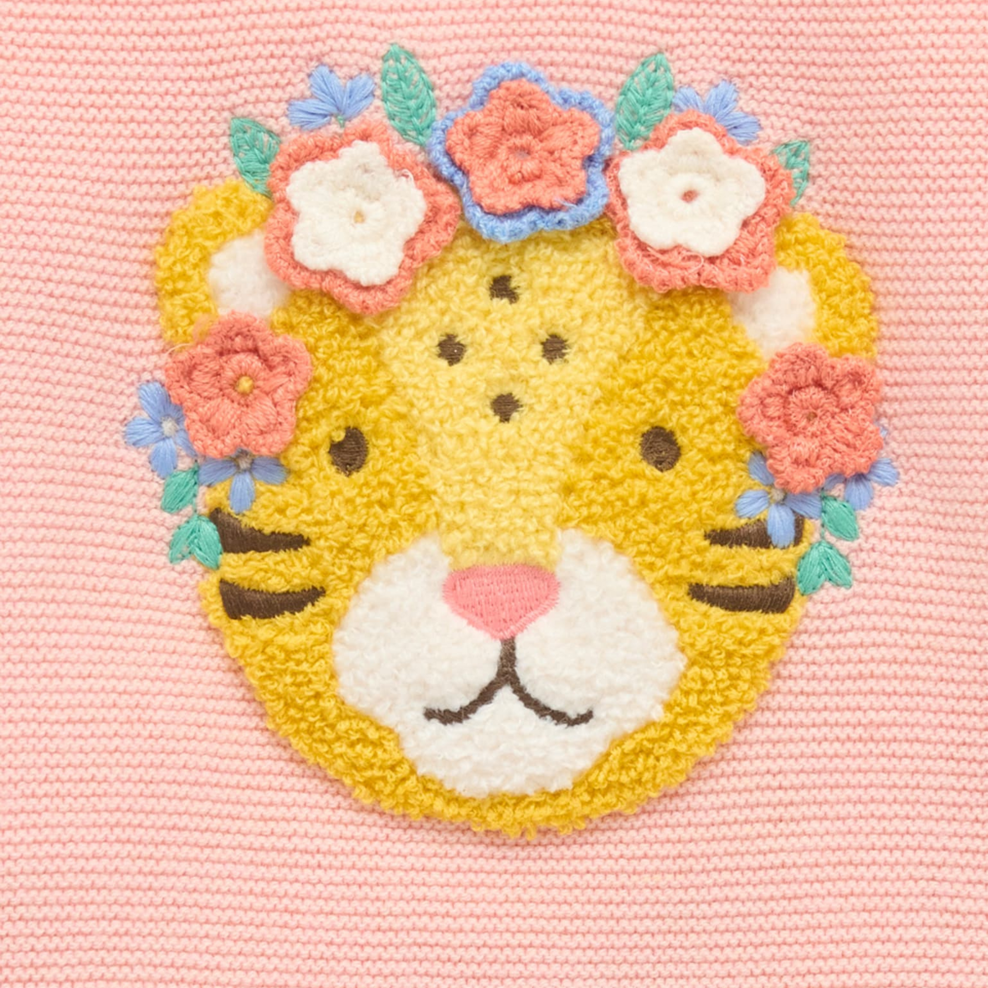 Purebaby Embroidered Frida Jumper - Guava Melange