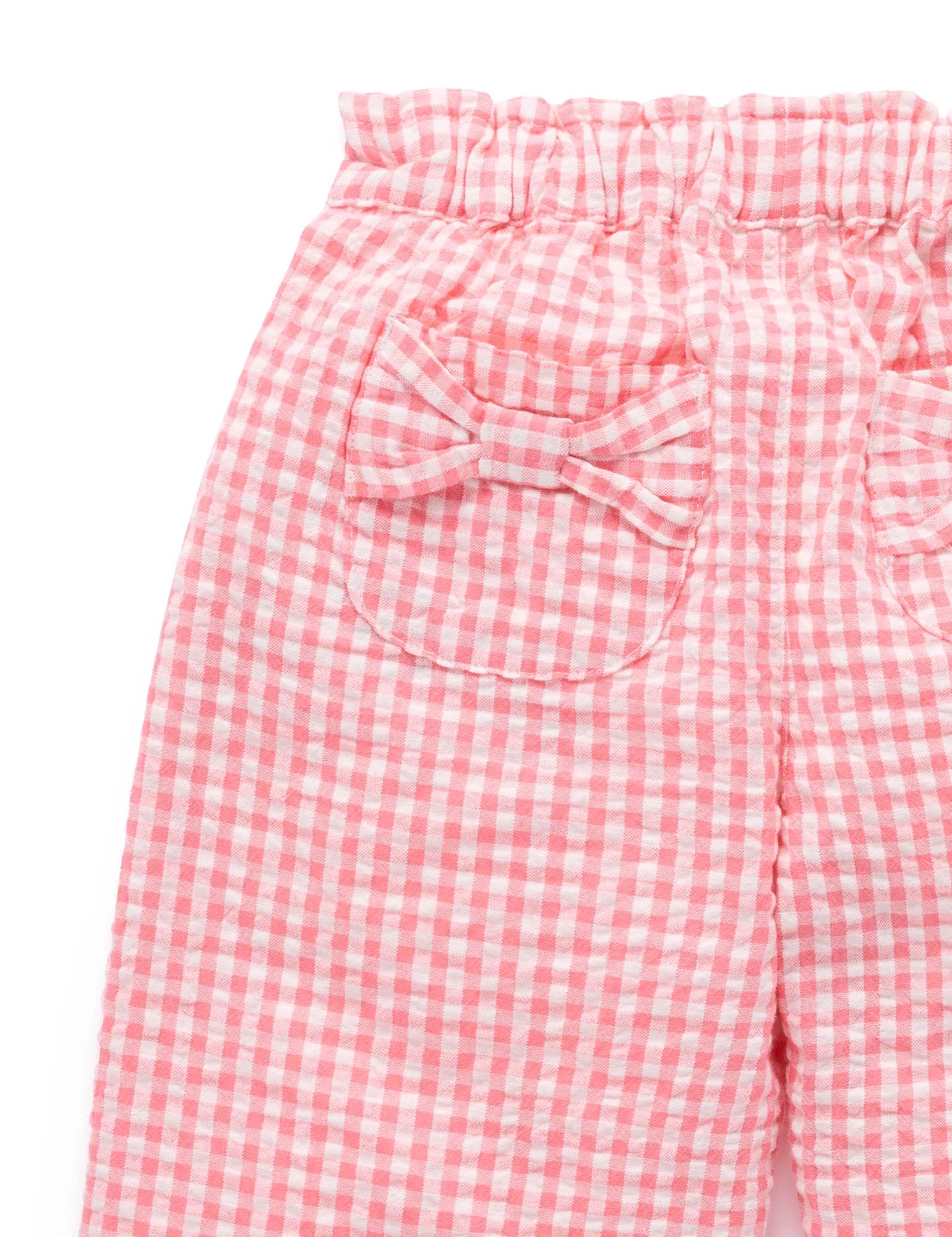 Gingham Baggy Pants - Pomegranate Gingham