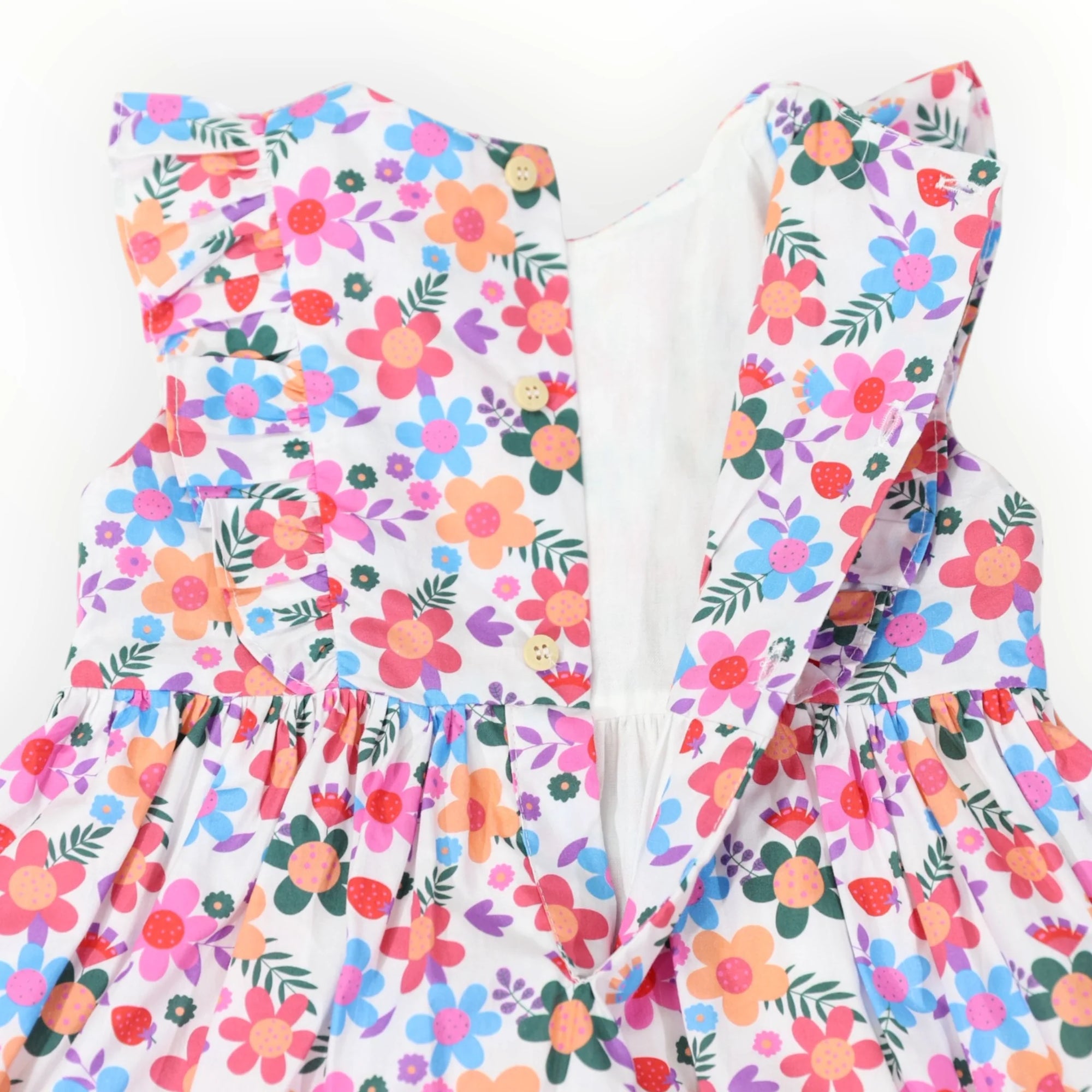 Smocked Bold Floral Dress