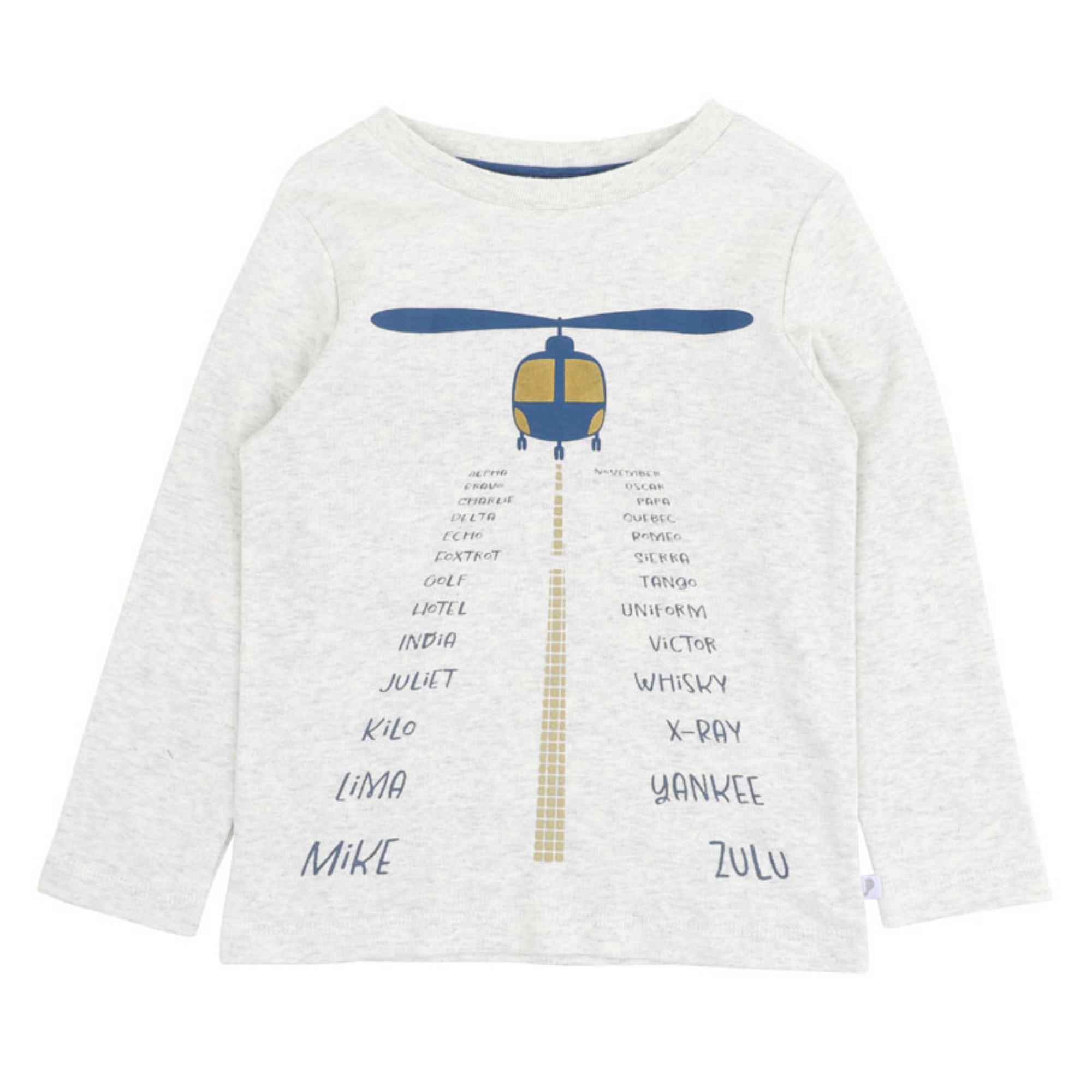 Fox & Finch High Flyer Runway Tee - Grey Marl