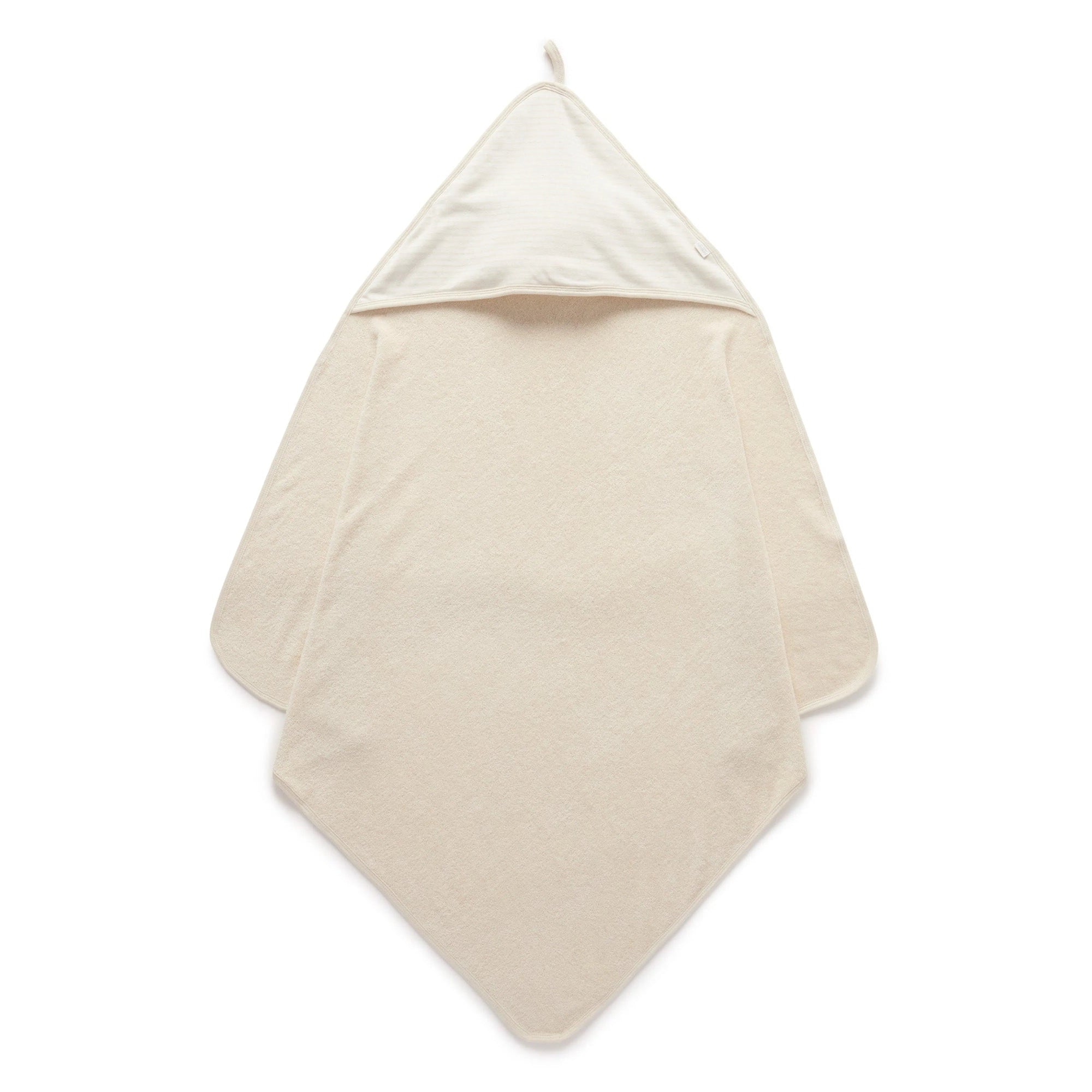 Hooded Towel Wheat Melange - Purebaby