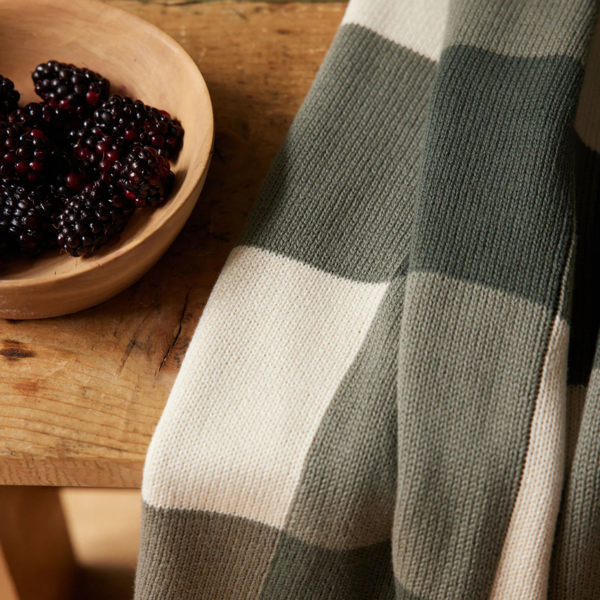 Nature Baby Dune Blanket - Thyme Check