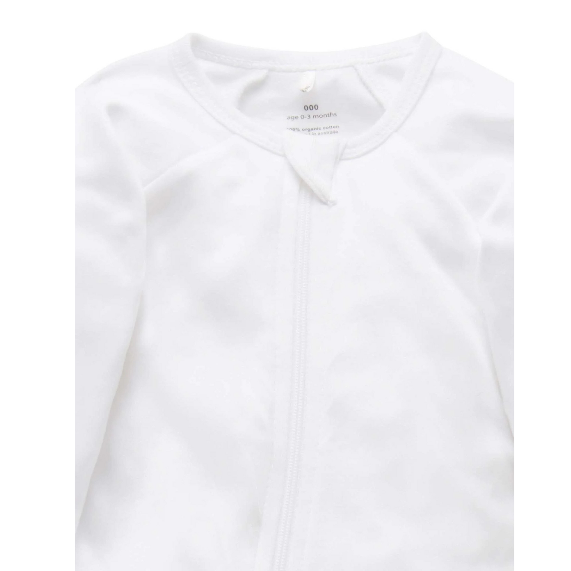Purebaby Zip Growsuit - Vanilla Bear