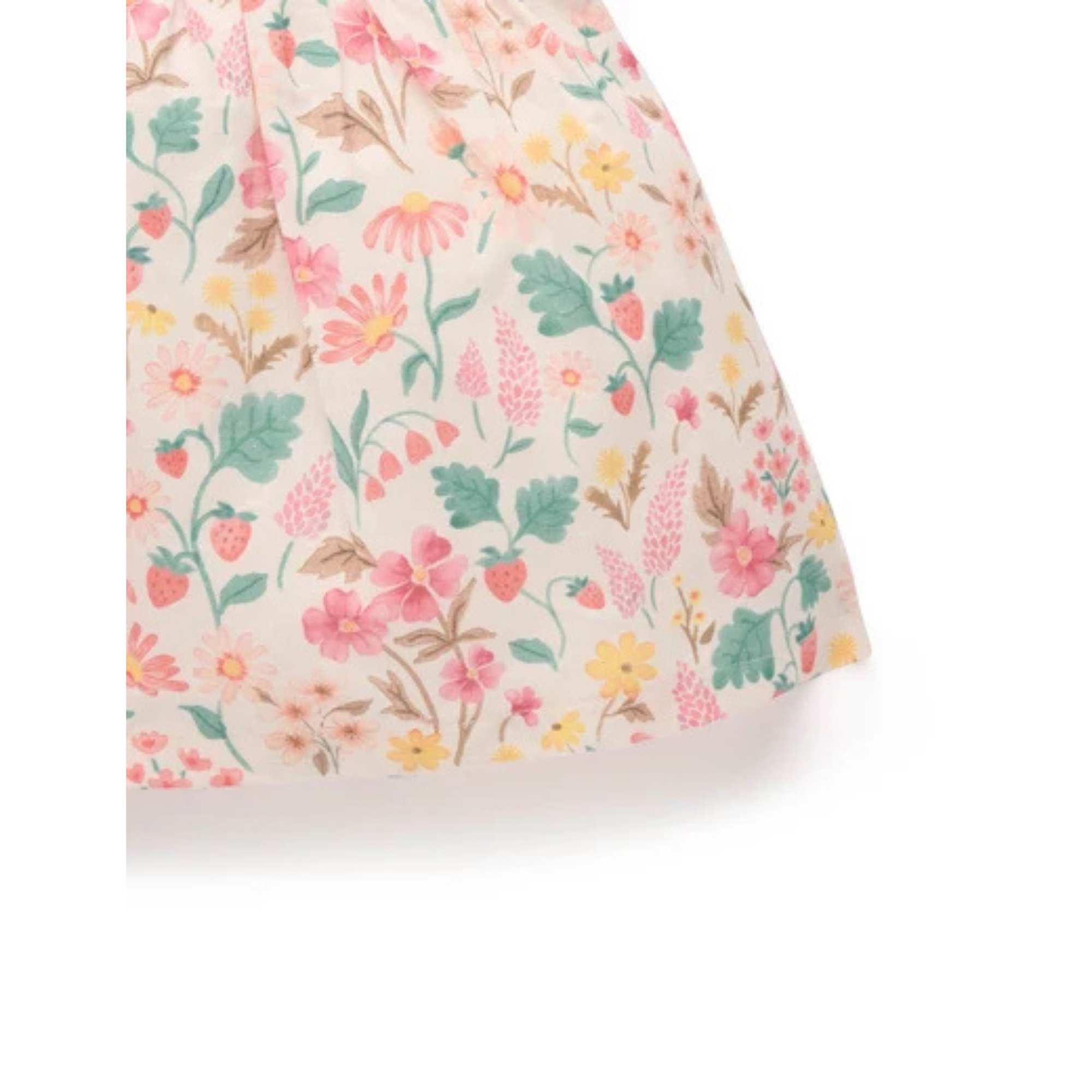 Purebaby Linen Blend Shirt Dress - Strawberry Garden Floral