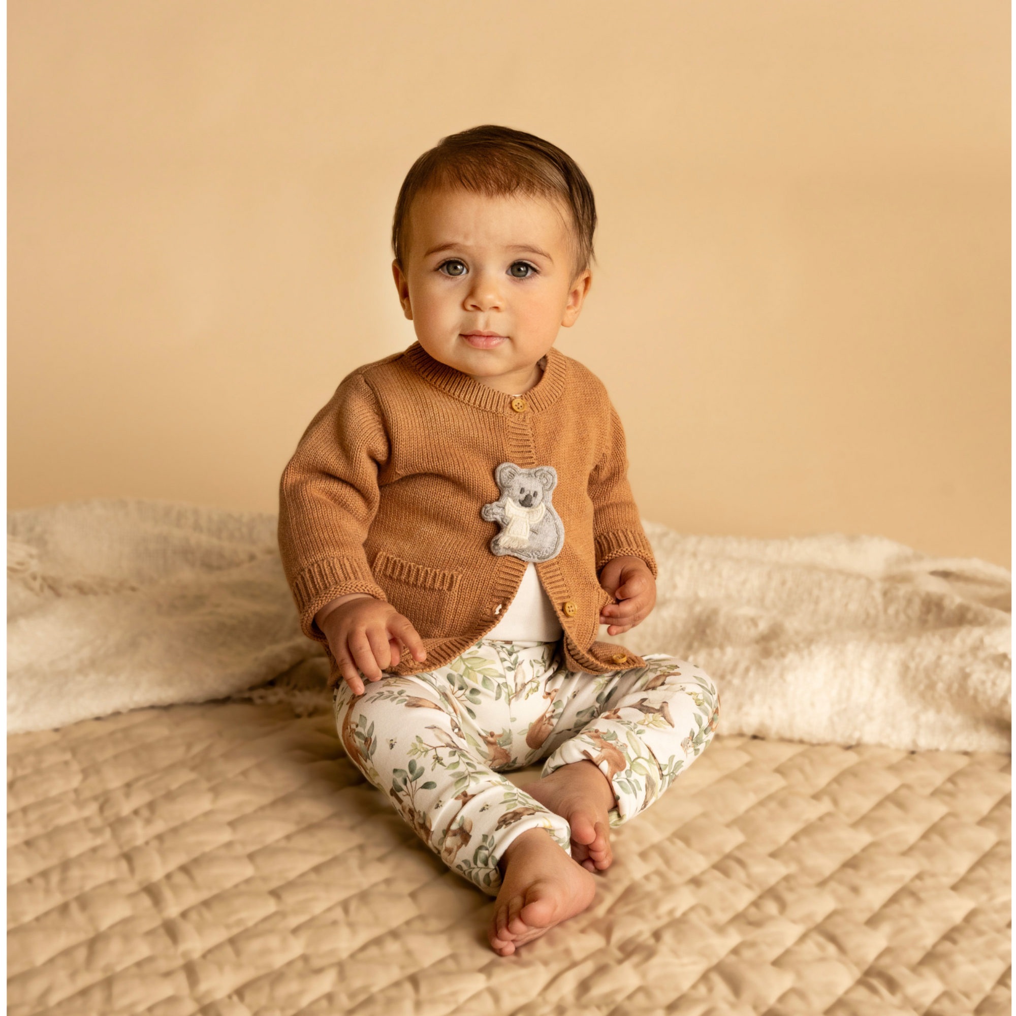 Bebe Charlie organic turn back feet leggings - Charlie print