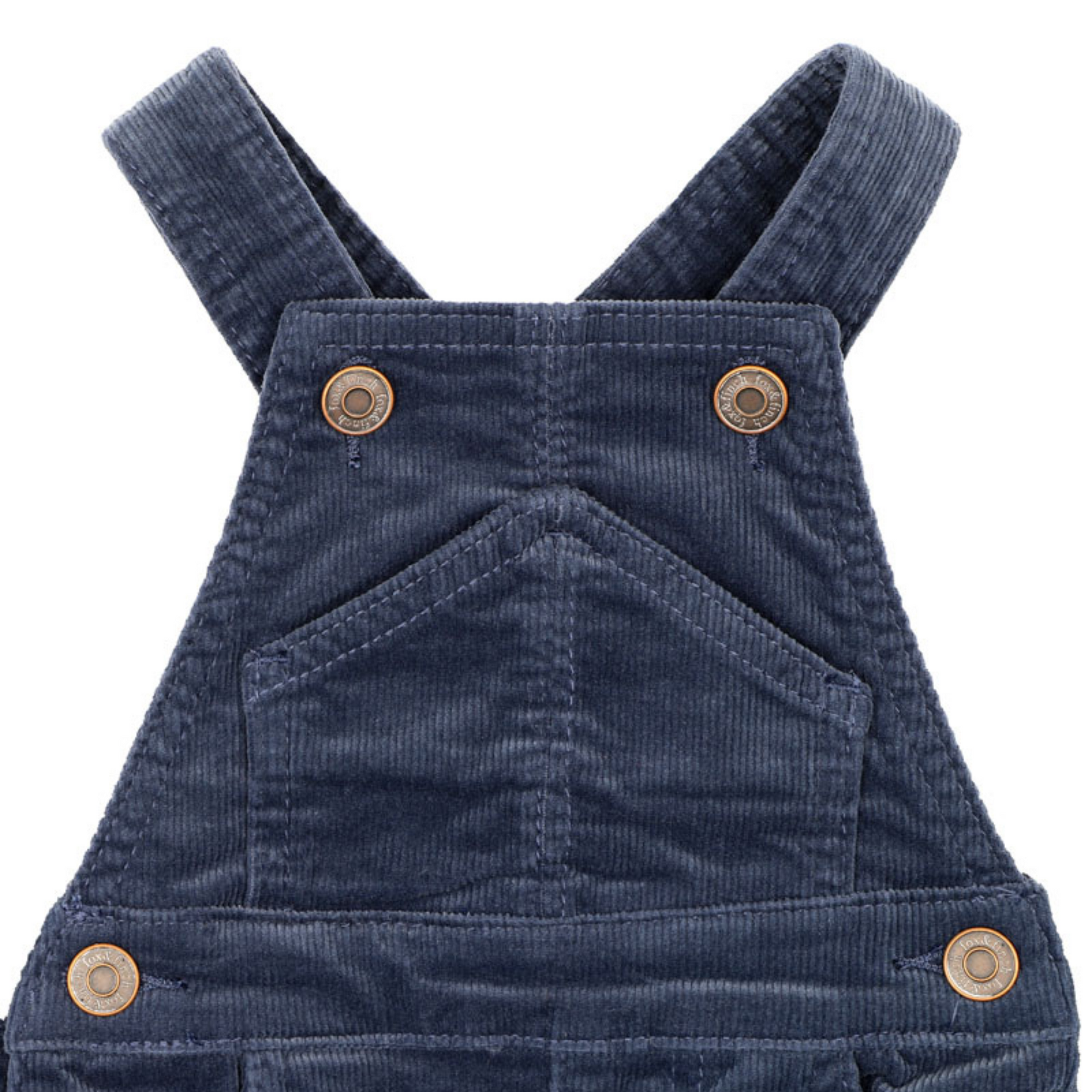 Fox & Finch High Flyer Cord Overalls - Indigo Blue