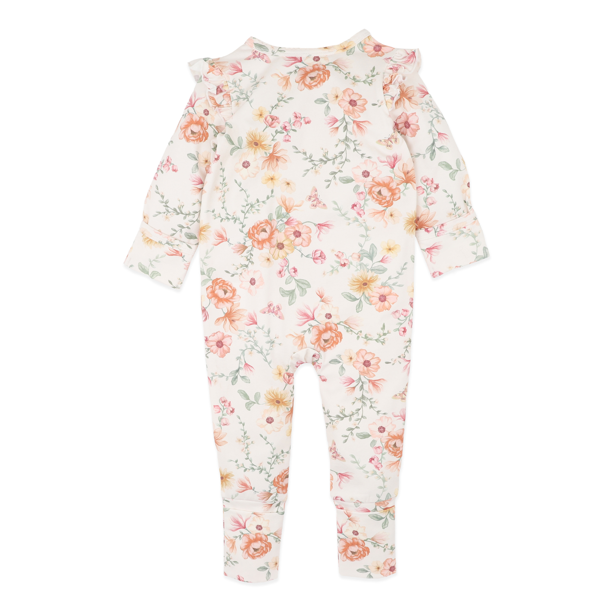 Bebe Emmy Organic Long Sleeve Zipsuit - Emmy Print