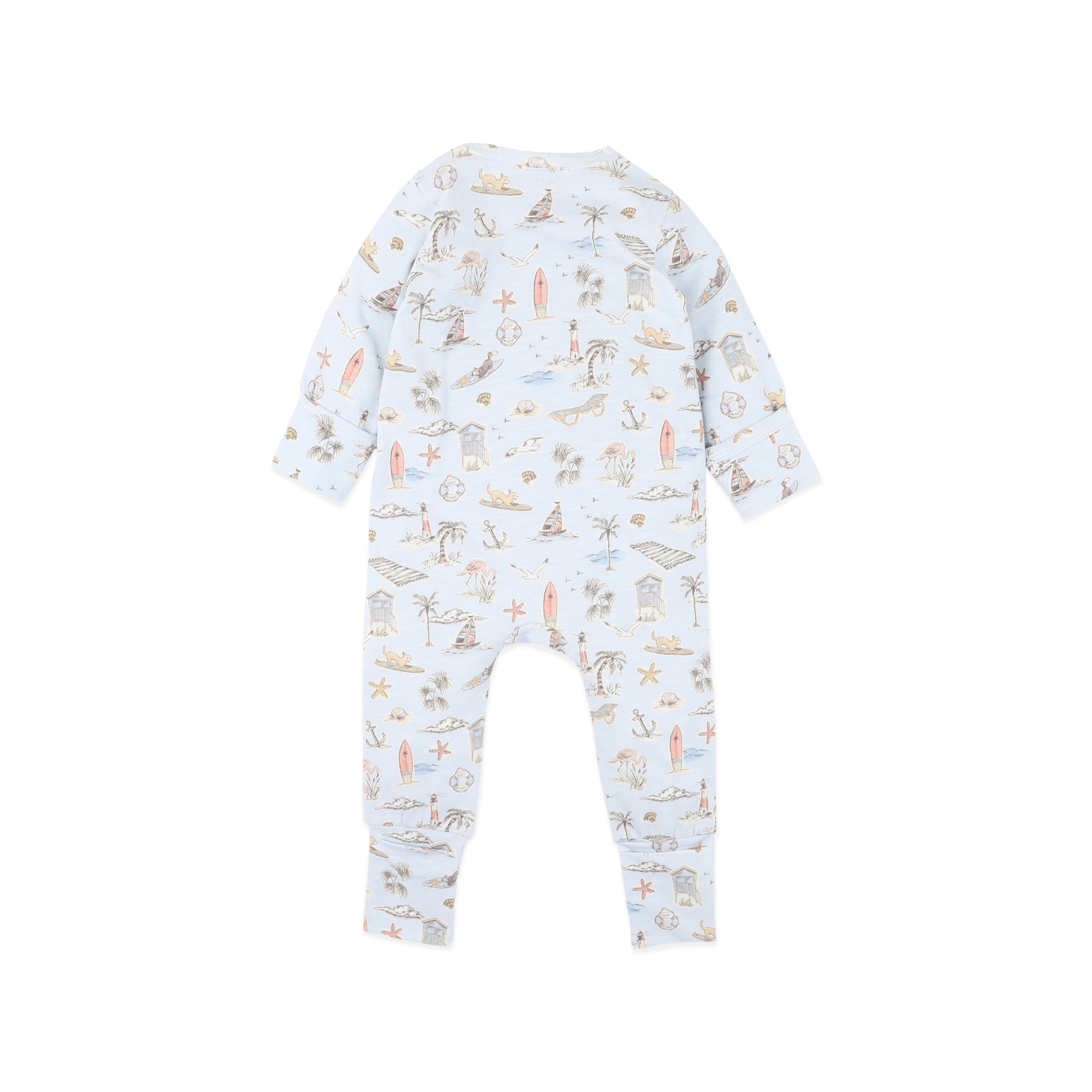 Bébé Max Organic Ls Zipsuit - Max Print