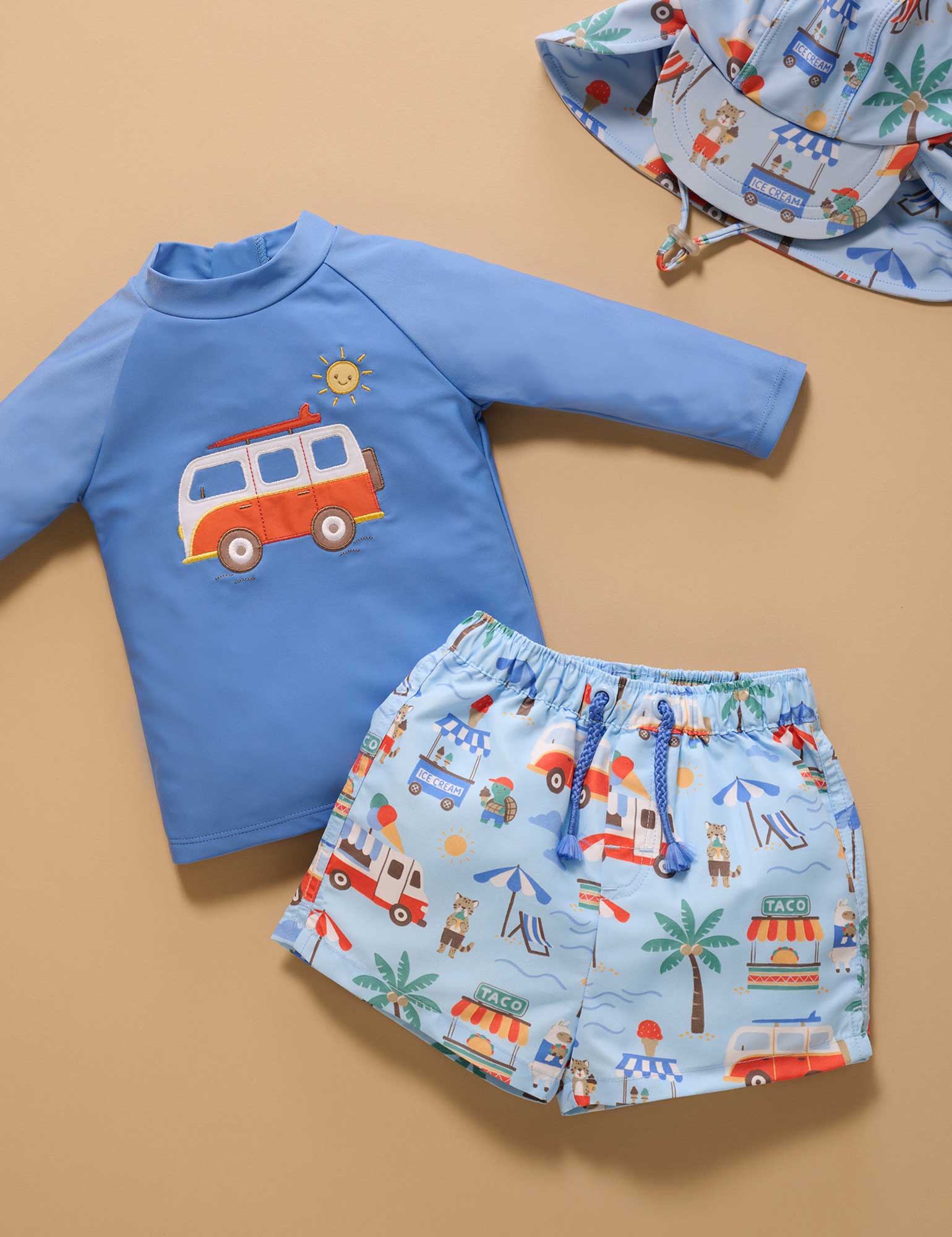 Purebaby Cancun Board Short & Rashie Set