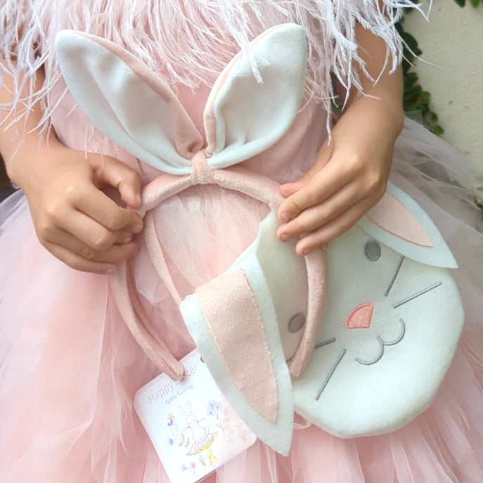 Lauren Hinkley Pink Velvet Bunny Headband