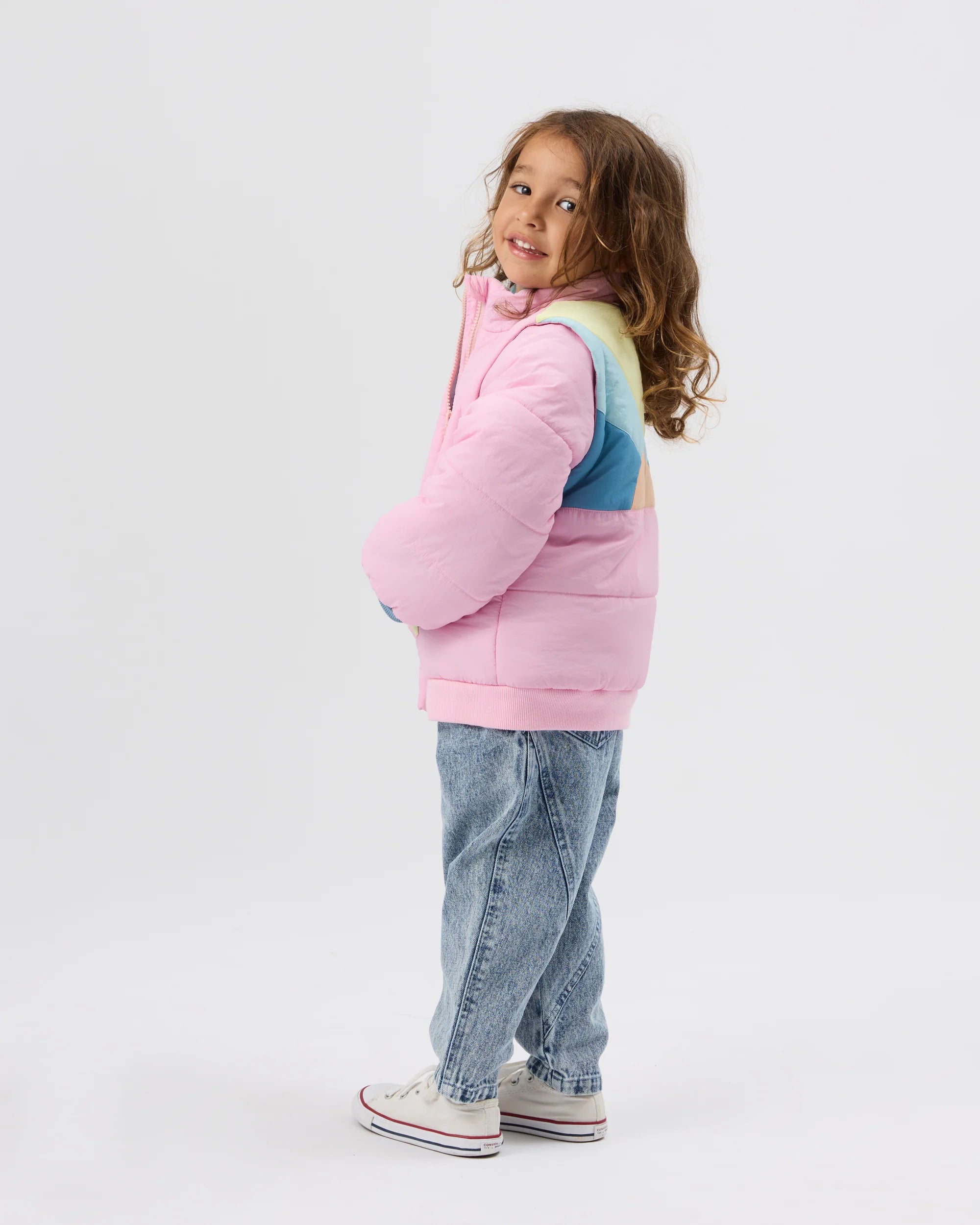 Goldie +Ace Charlie Sunrise Parka Jacket/Vest - Pastel