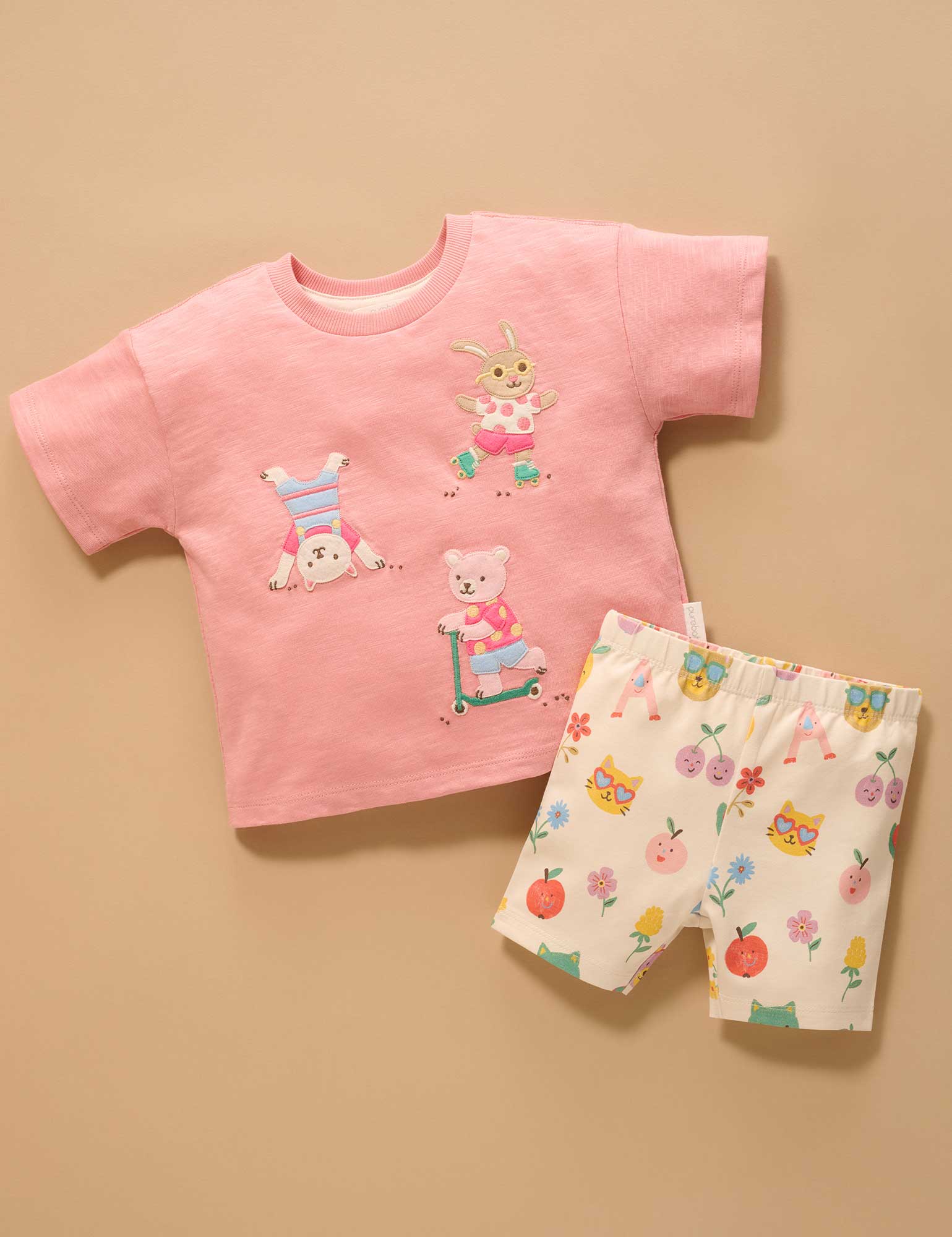 Purebaby Friendship Relaxed Tee - Papaya