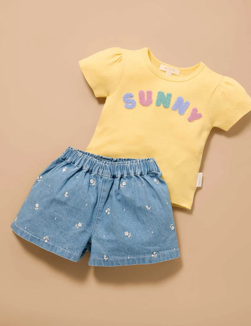 Sunny Pointelle Tee