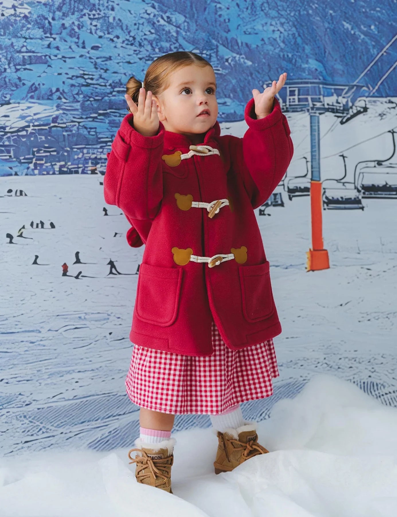 Huxbaby Apres Ski Peacoat - Cherry