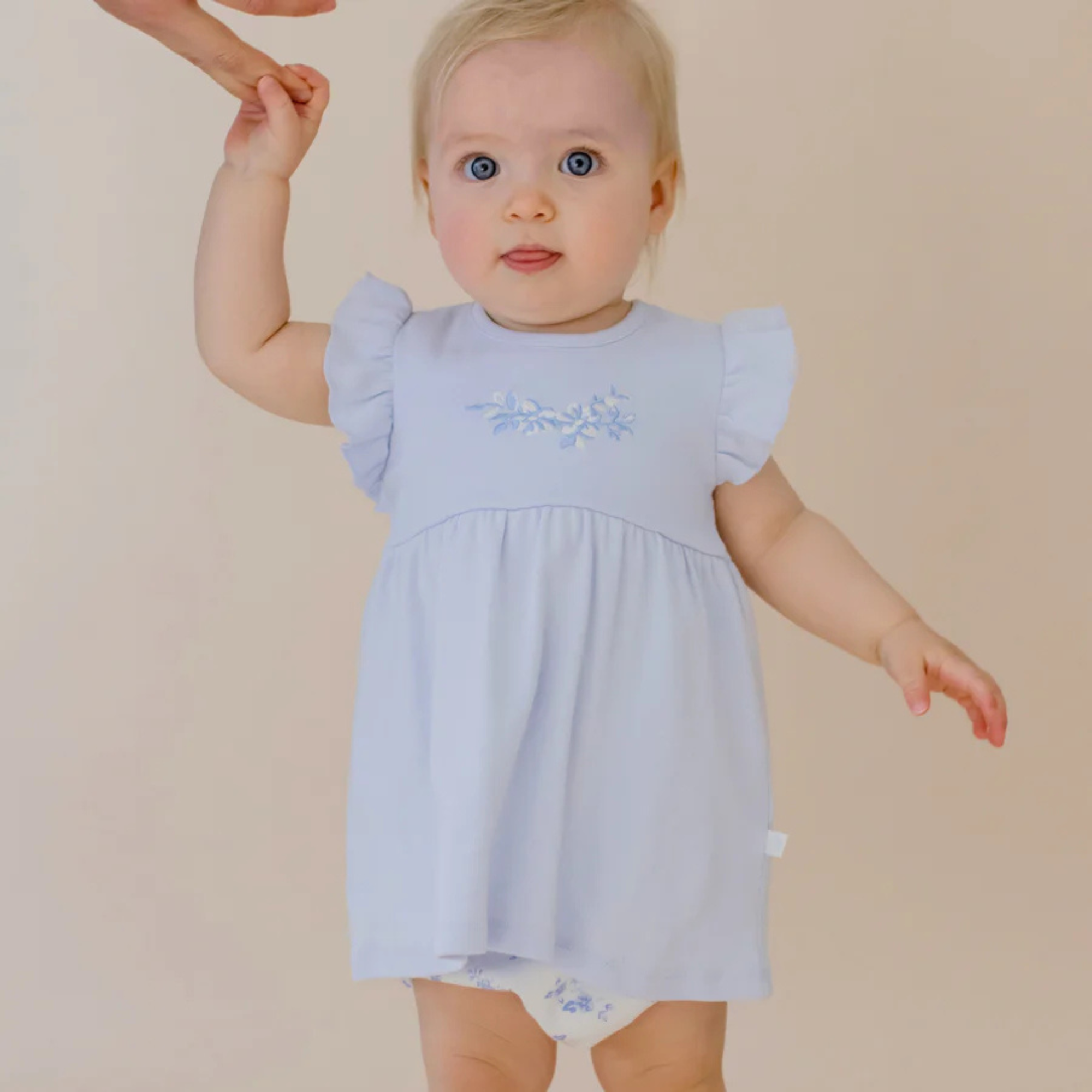 Marquise Seascape Floral Dress & Bloomer Set