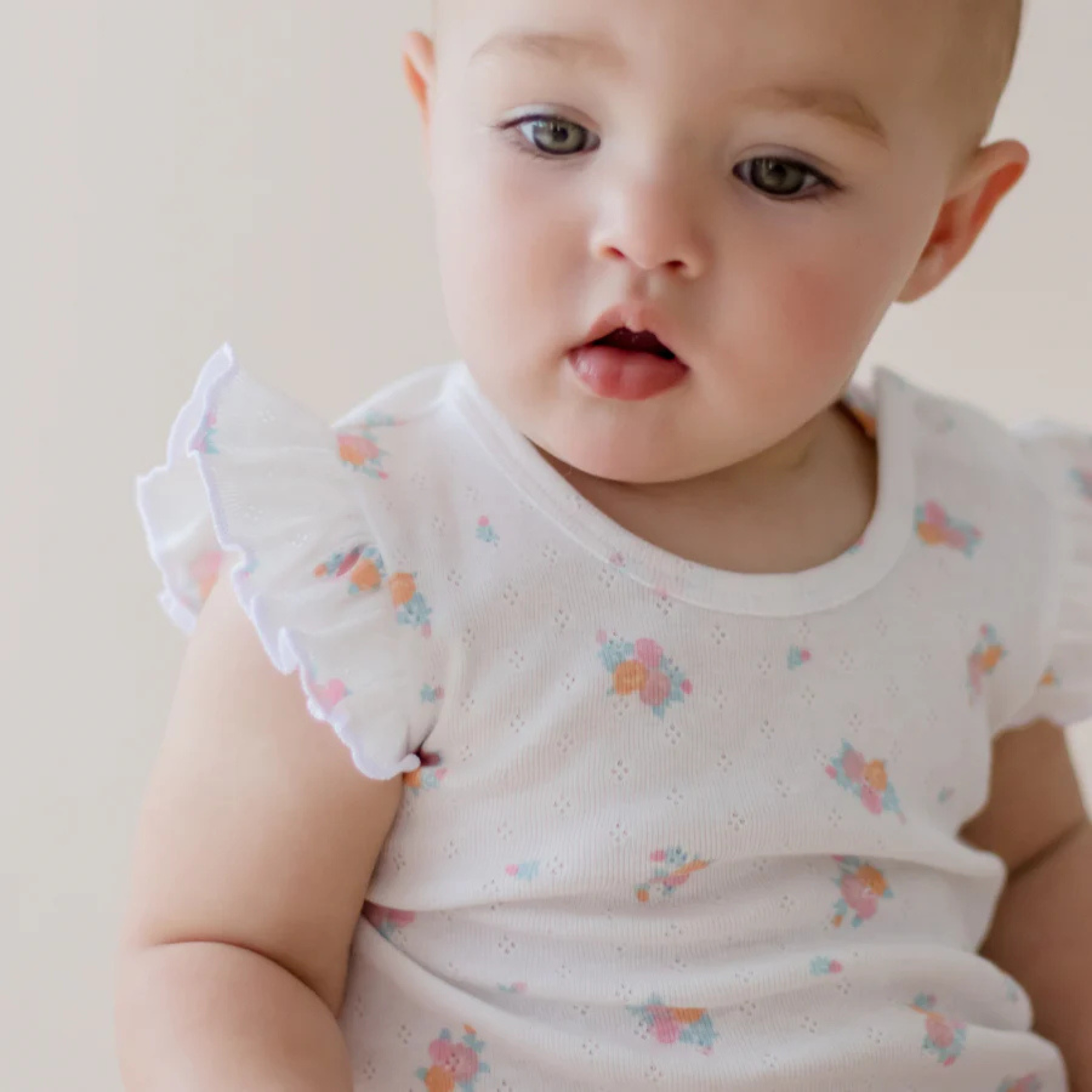 Marquise Vintage Floral Top & Frill Bloomer Set