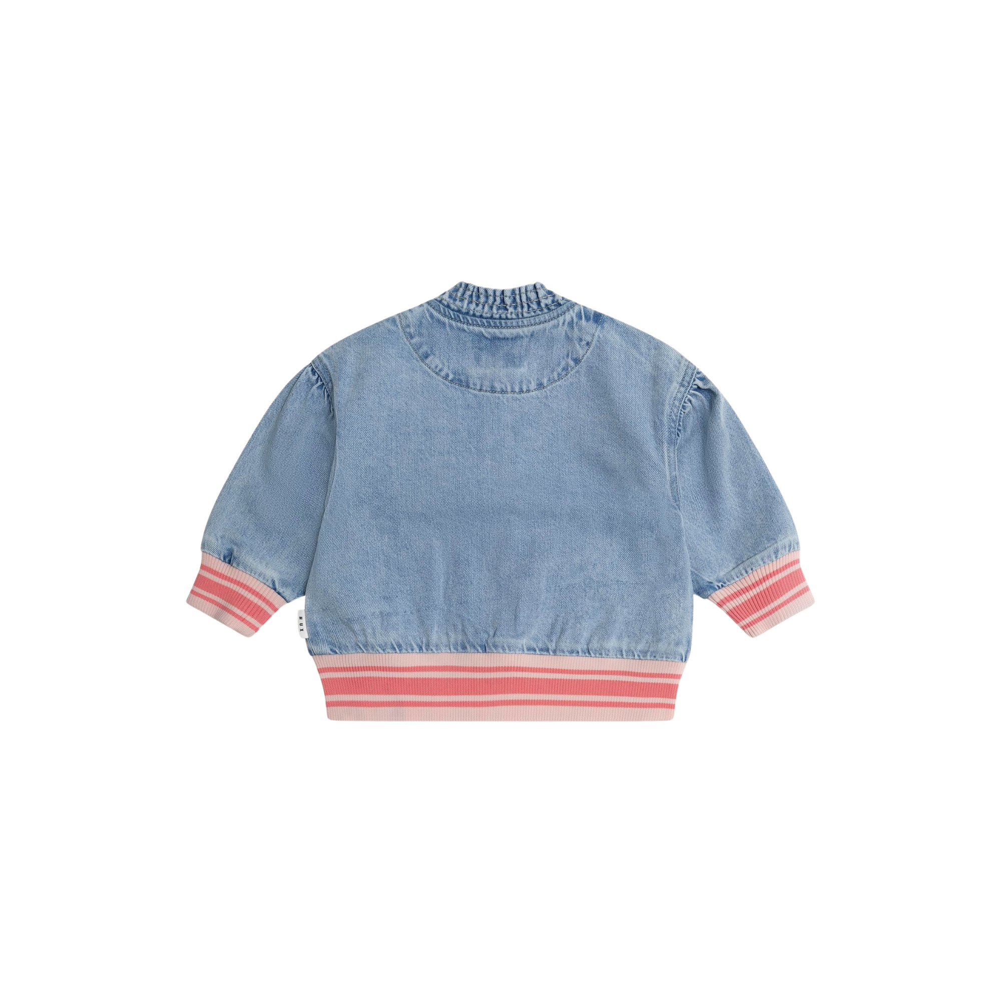 Huxbaby - Dreamy Denim Strawberry Bomber