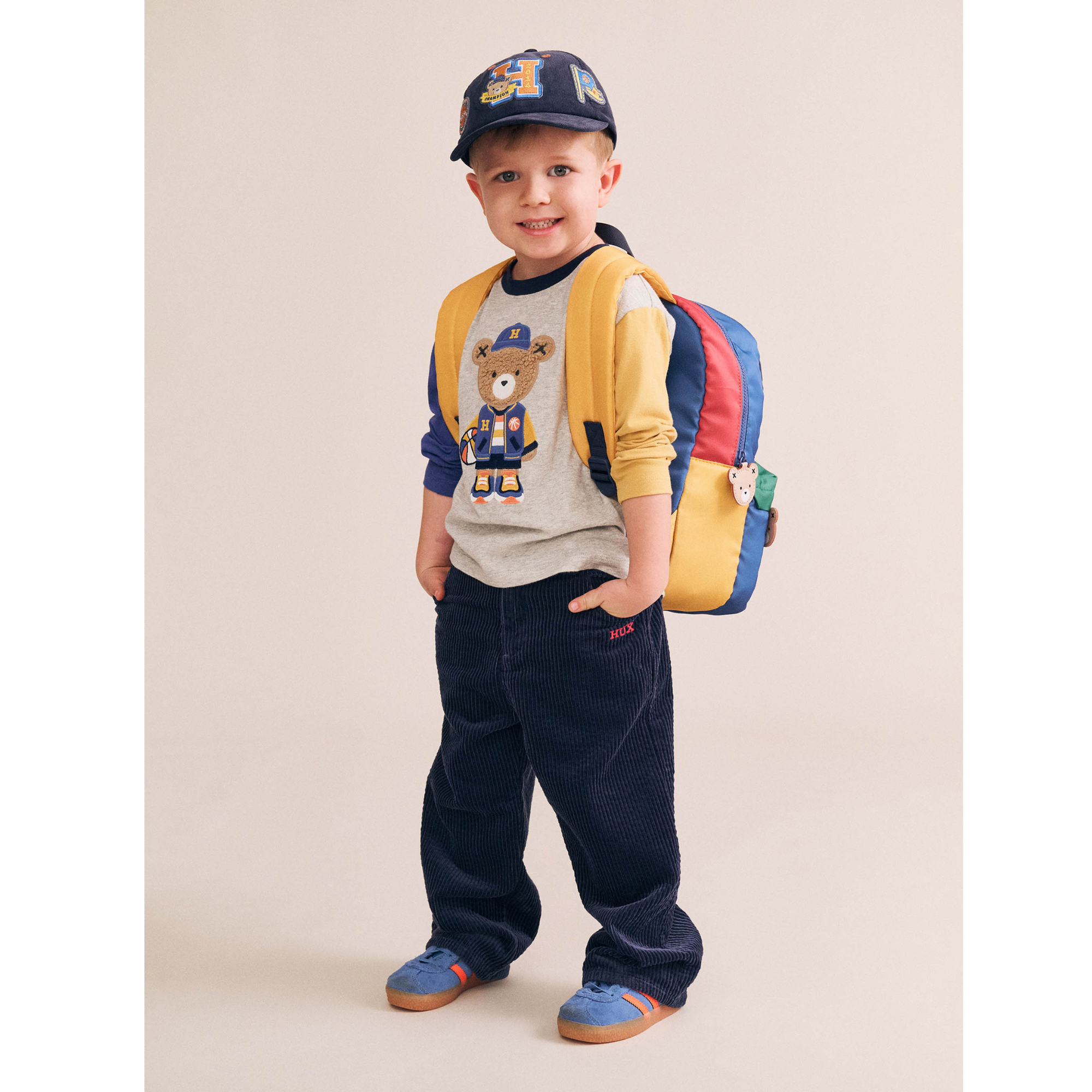 Huxbaby Cord Wide Leg Pant - Cobalt