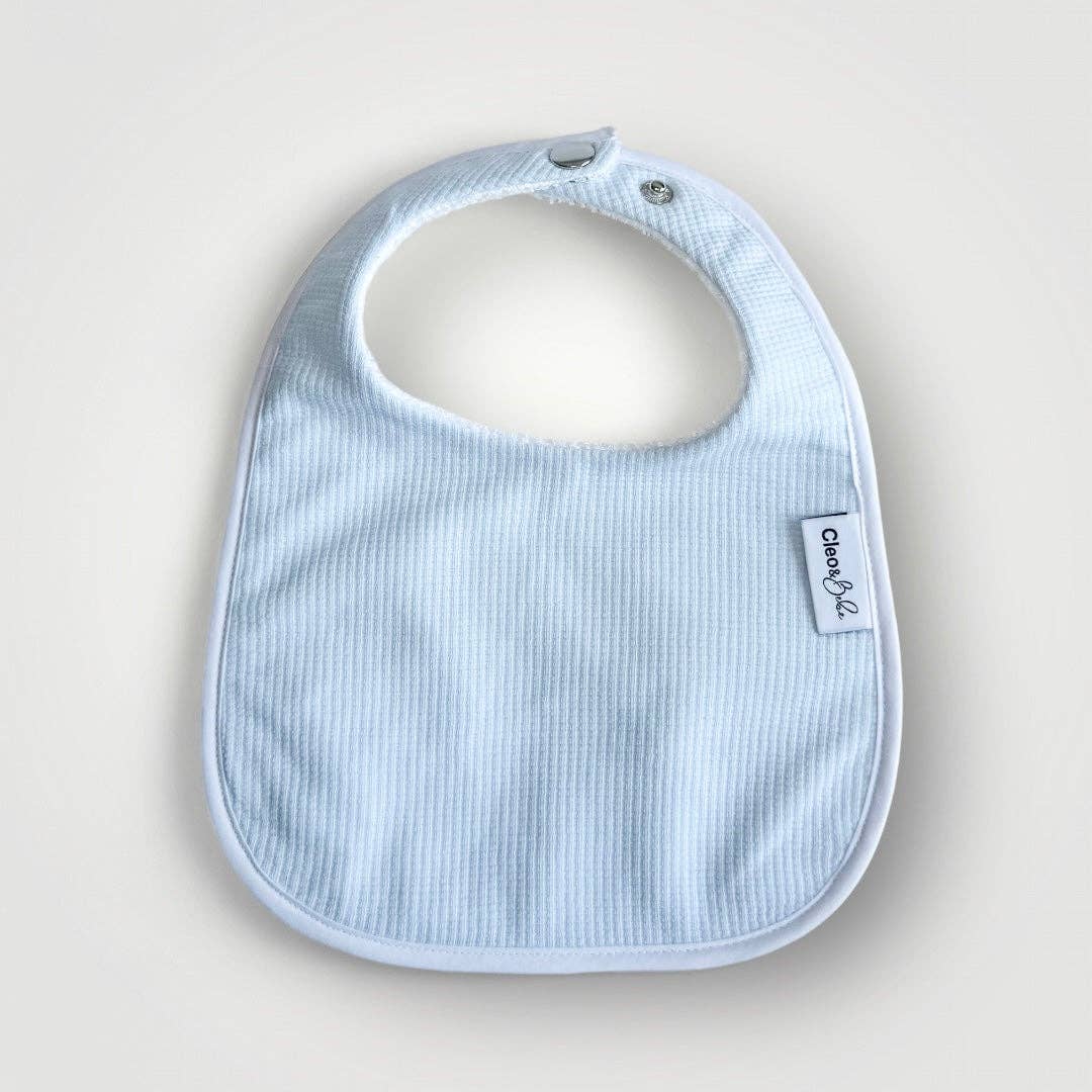 Cleo & Bebe Waterproof Bib Classic - Blue Waffle