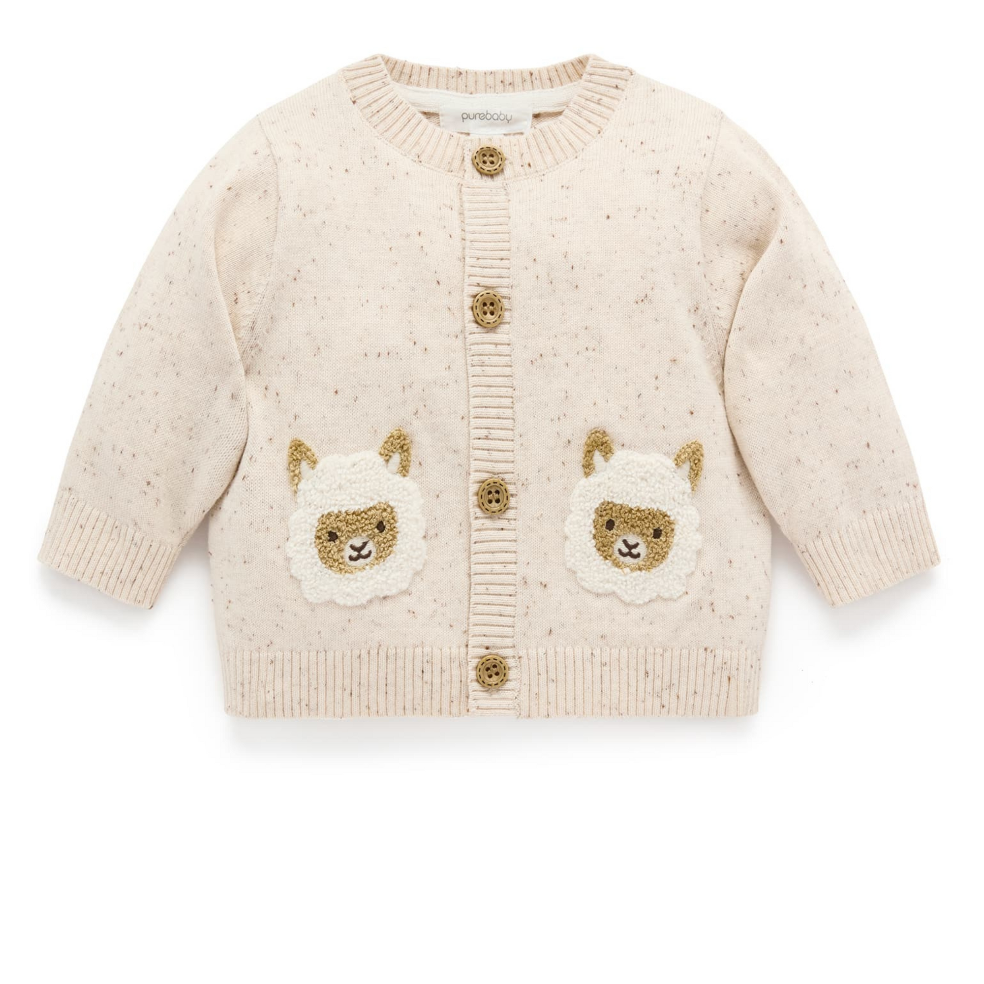 Purebaby Fiesta Friends Cardigan - Sand Neppy