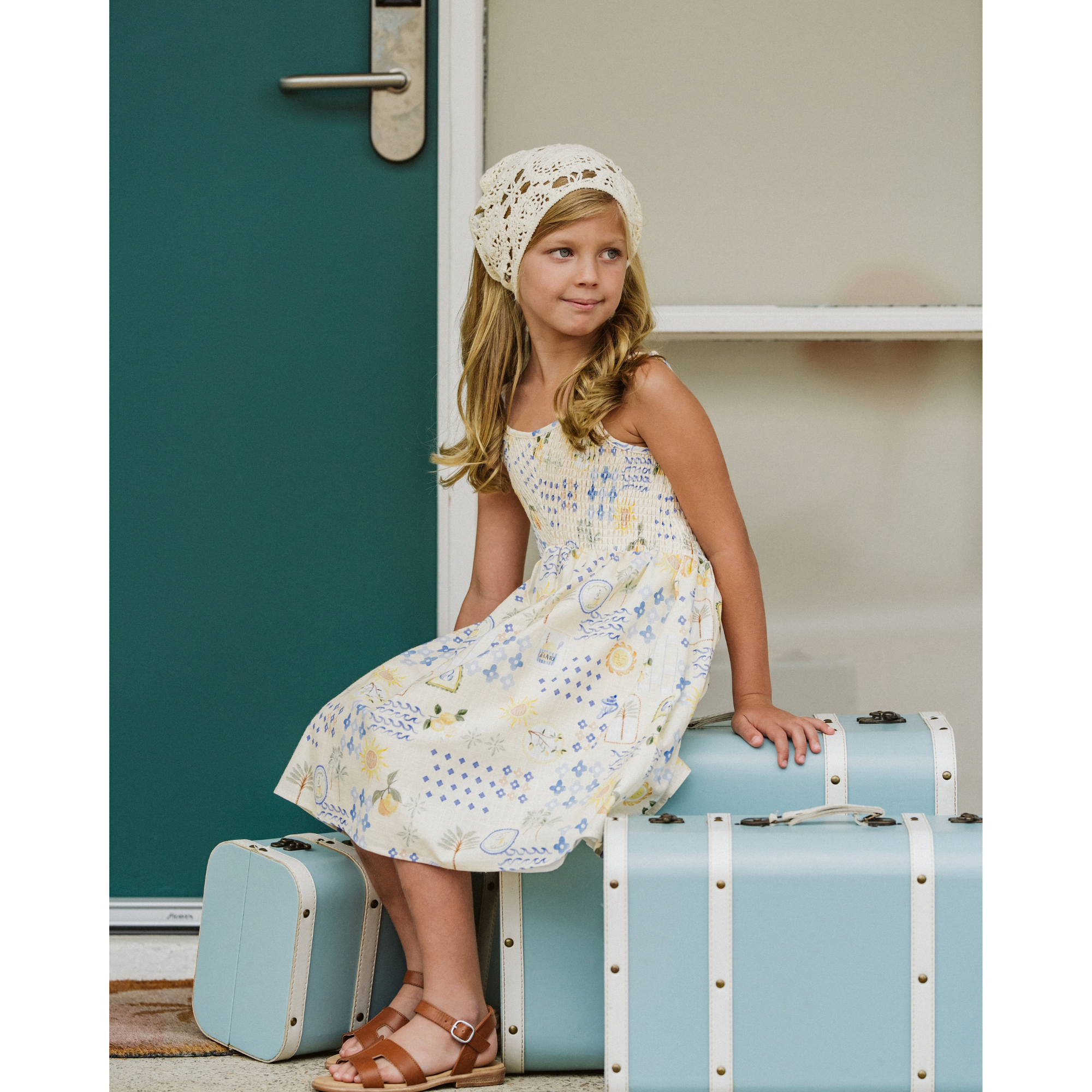 Fox & Finch Piccolina Shirred Dress - Piccolina Print