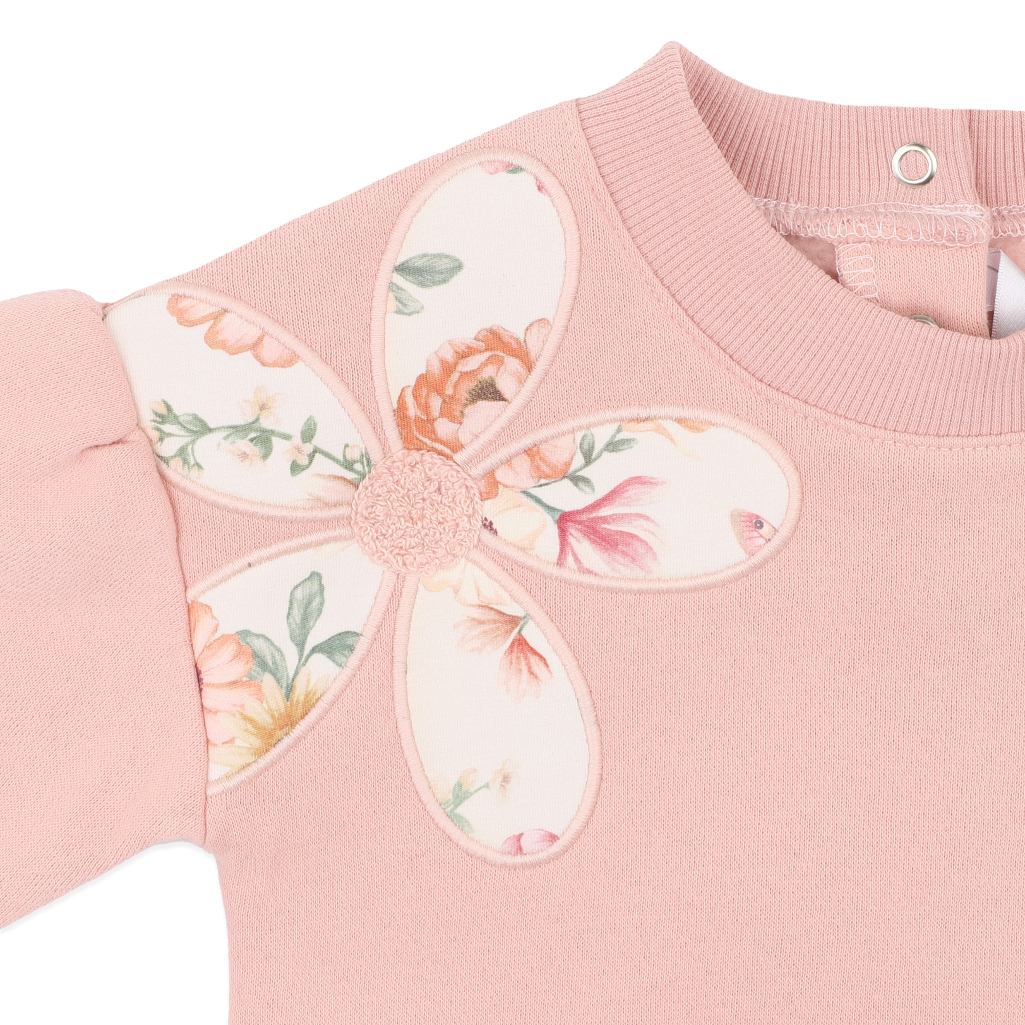 Bebe Emmy Flowers Sweatshirt - Dusty Rose