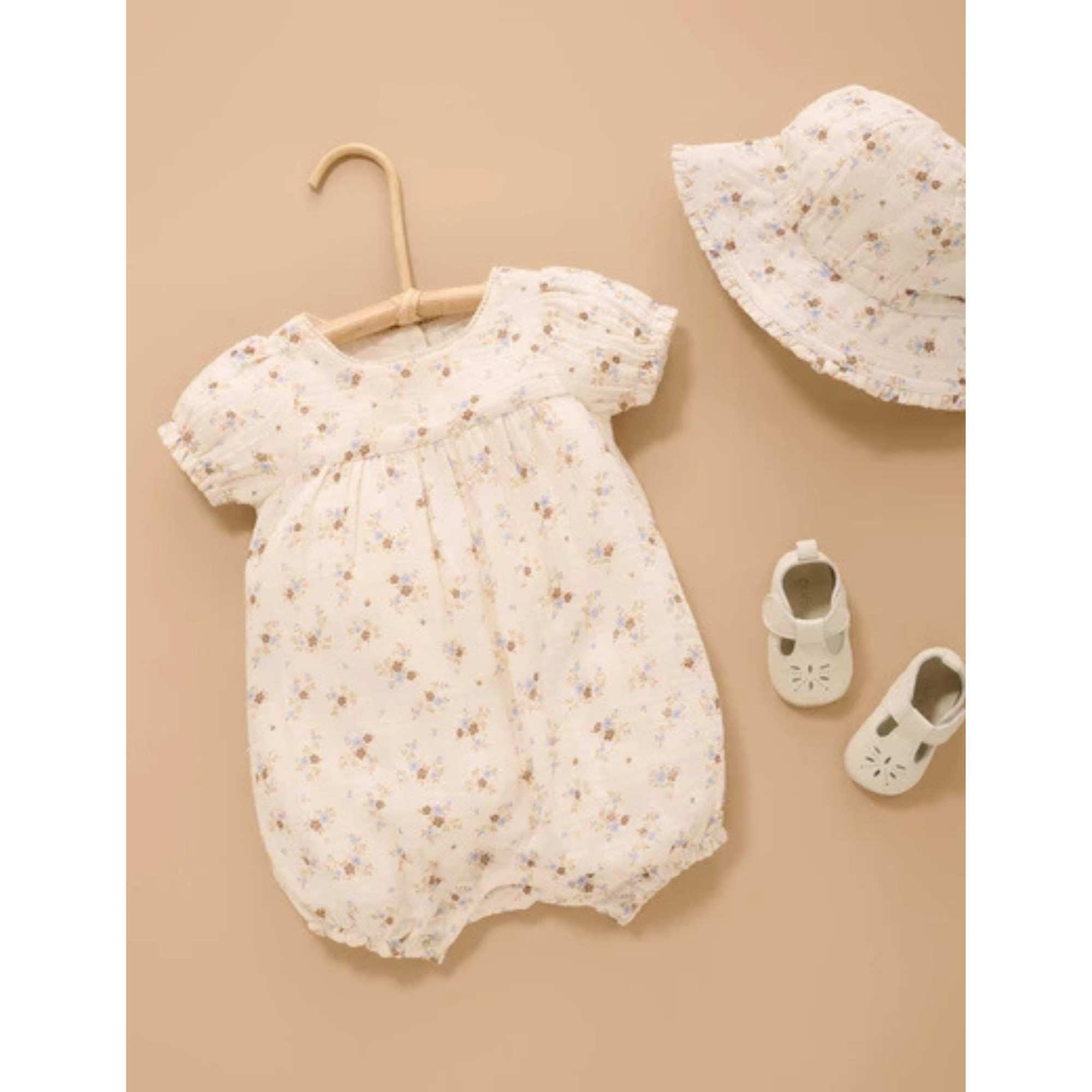 Purebaby Garden Floral Romper - Garden Ditsy Print