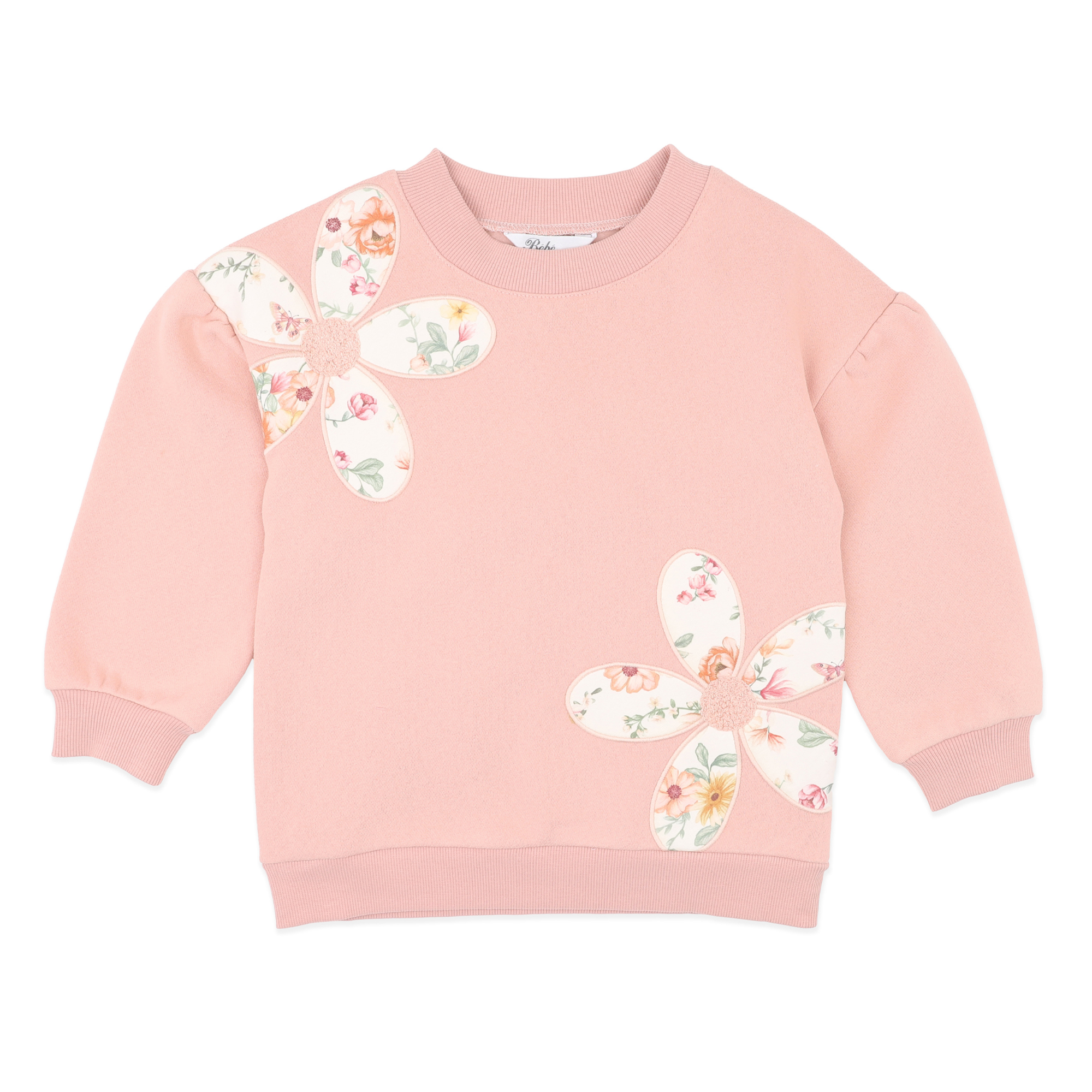 Bebe Emmy Flowers Sweatshirt - Dusty Rose